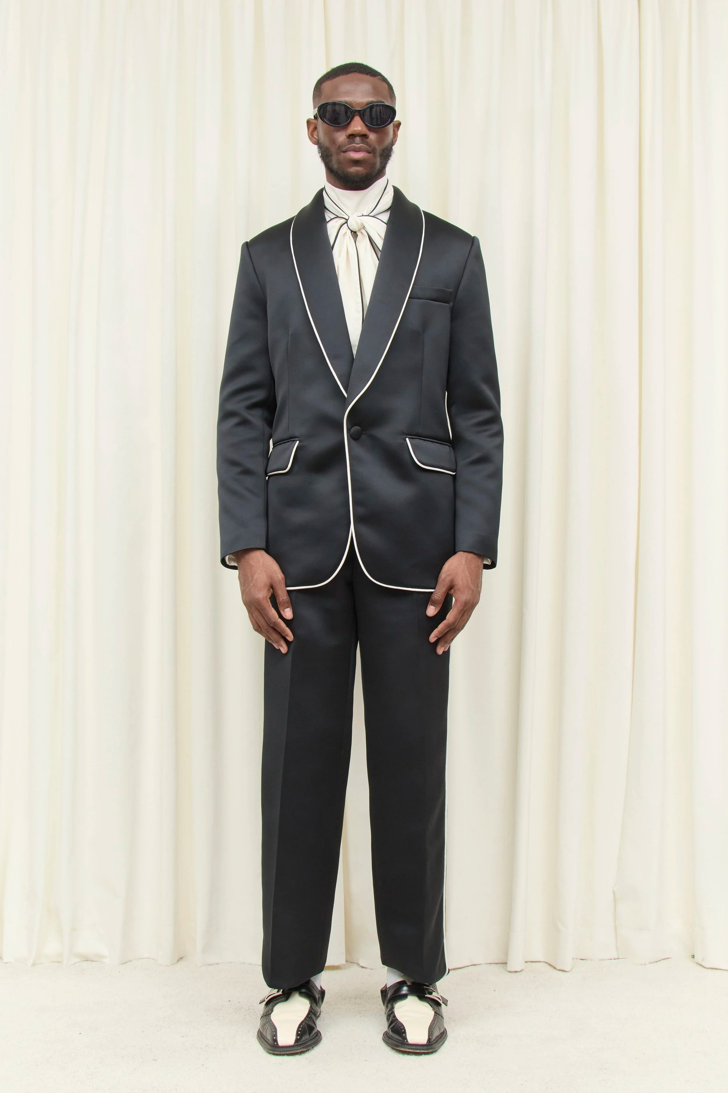 Willie Piped Satin Trouser