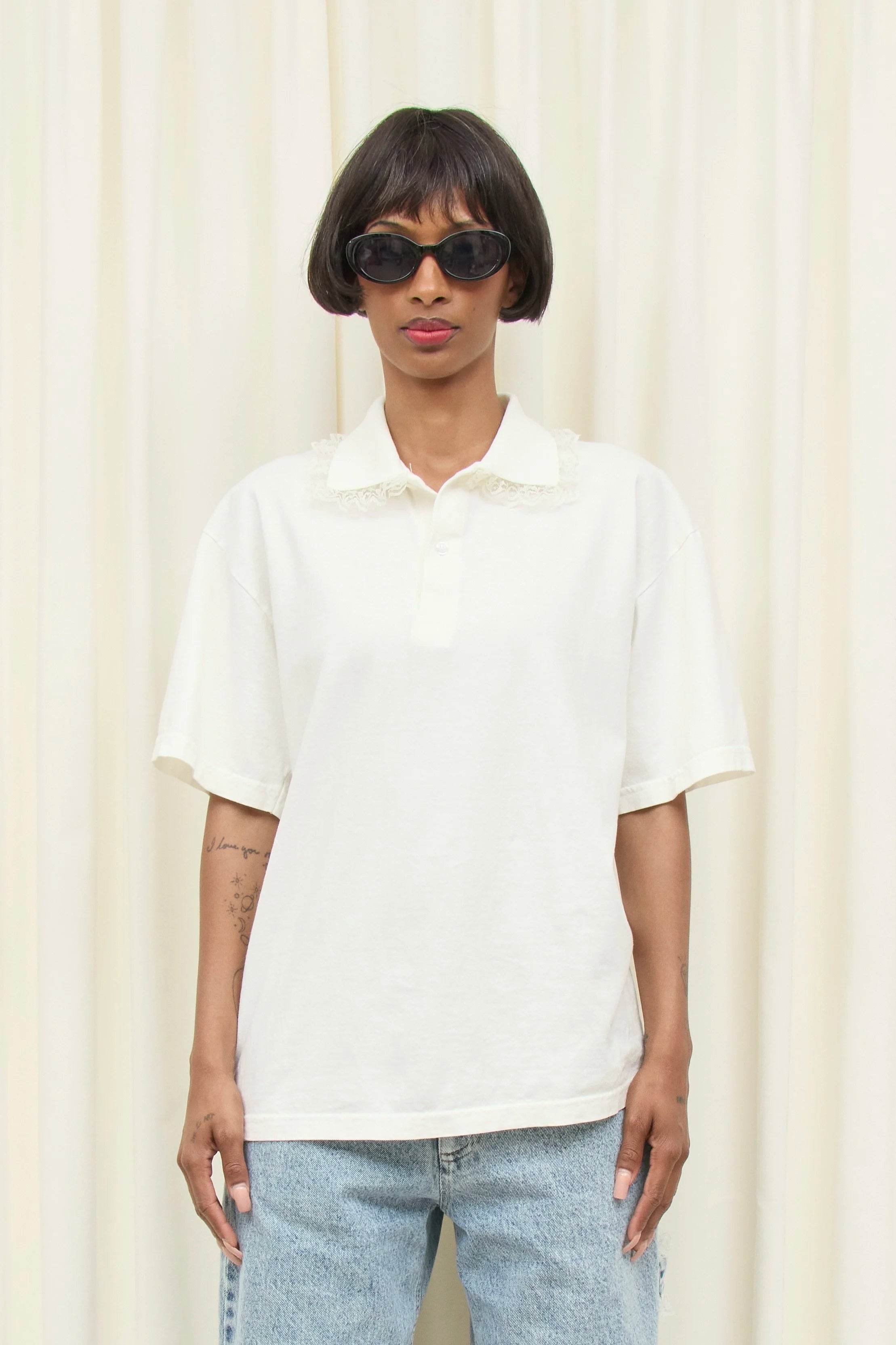 Cletus Lace Trim Short Sleeve Polo