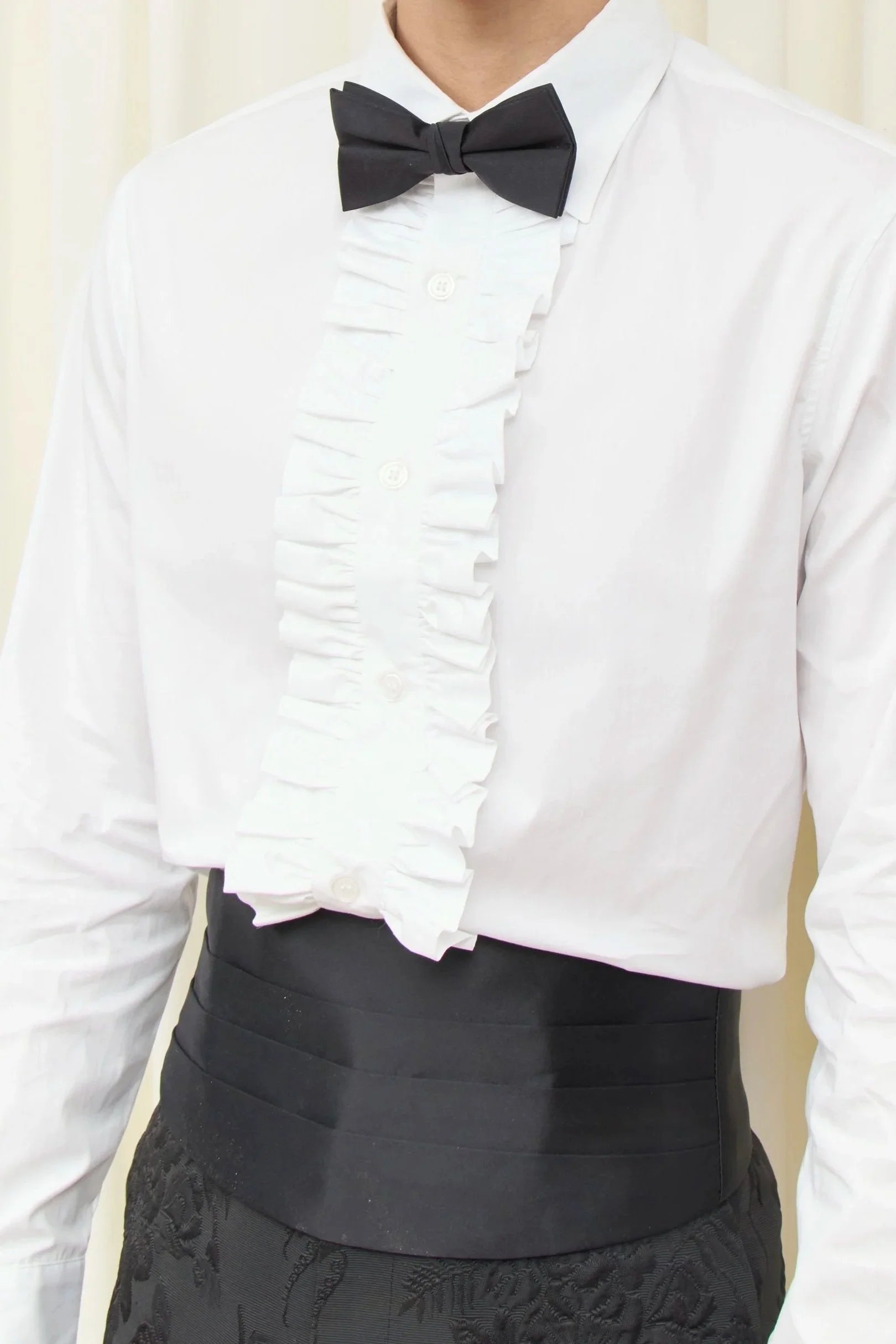 Freddie Ruffle Placket Button Down Shirt