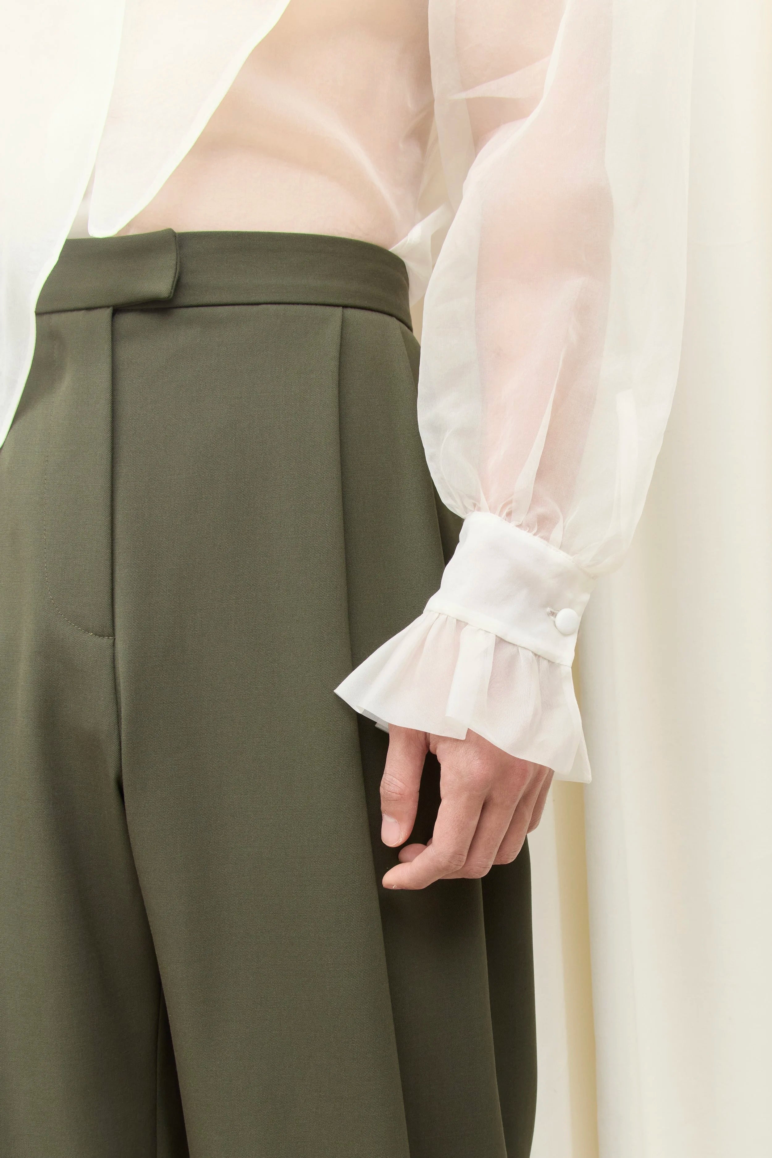 Simone Sheer Organza Pussybow Blouse