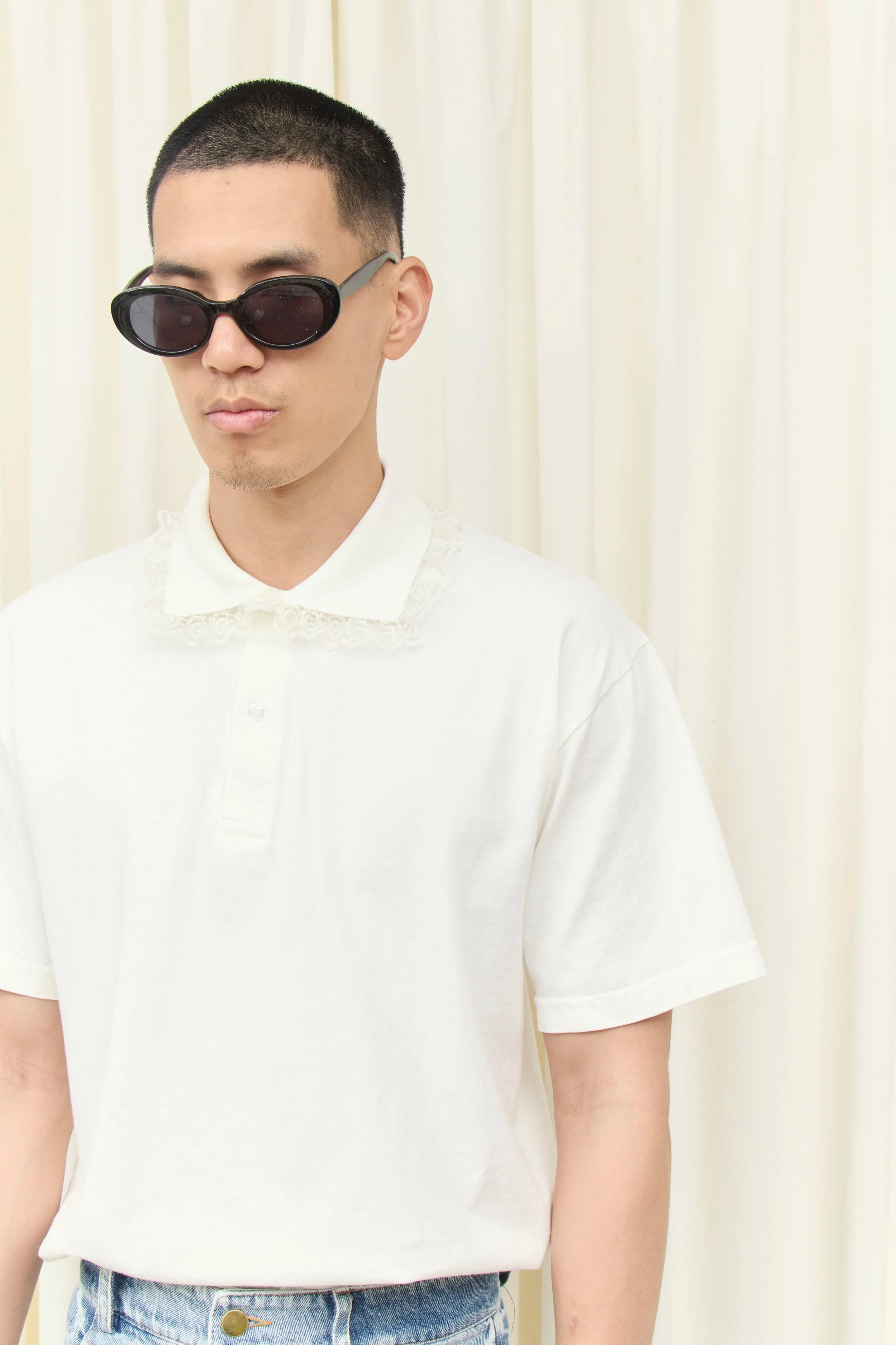 Cletus Lace Trim Short Sleeve Polo