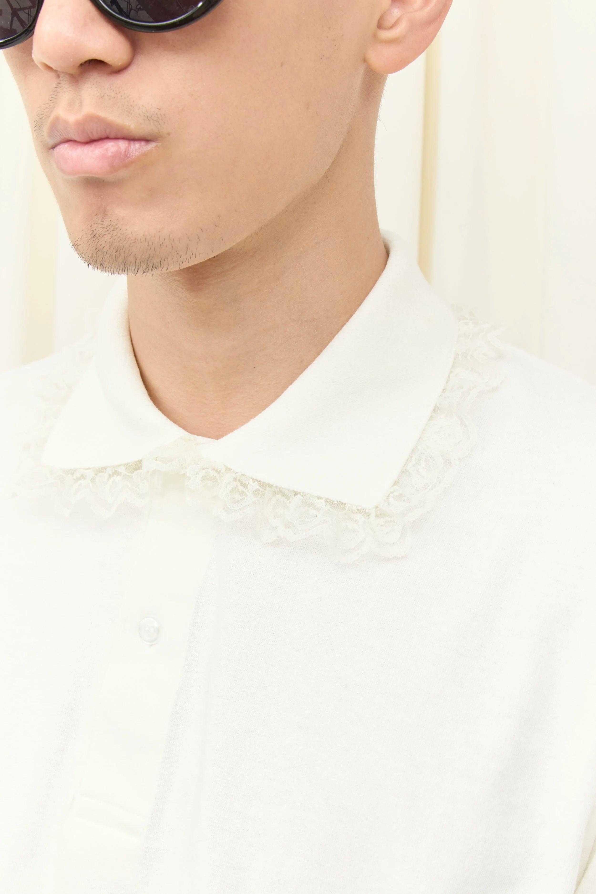 Cletus Lace Trim Short Sleeve Polo