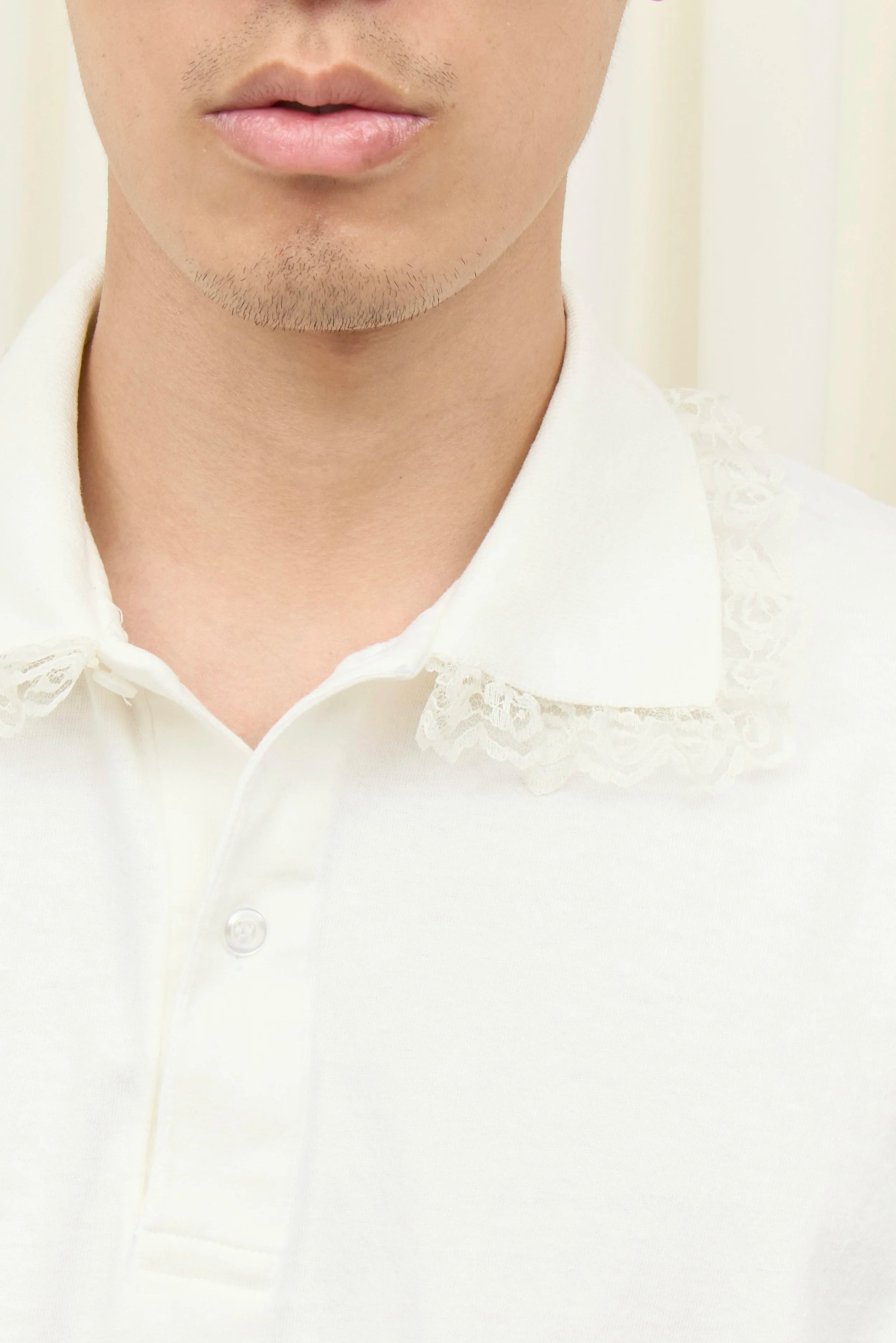 Cletus Lace Trim Short Sleeve Polo