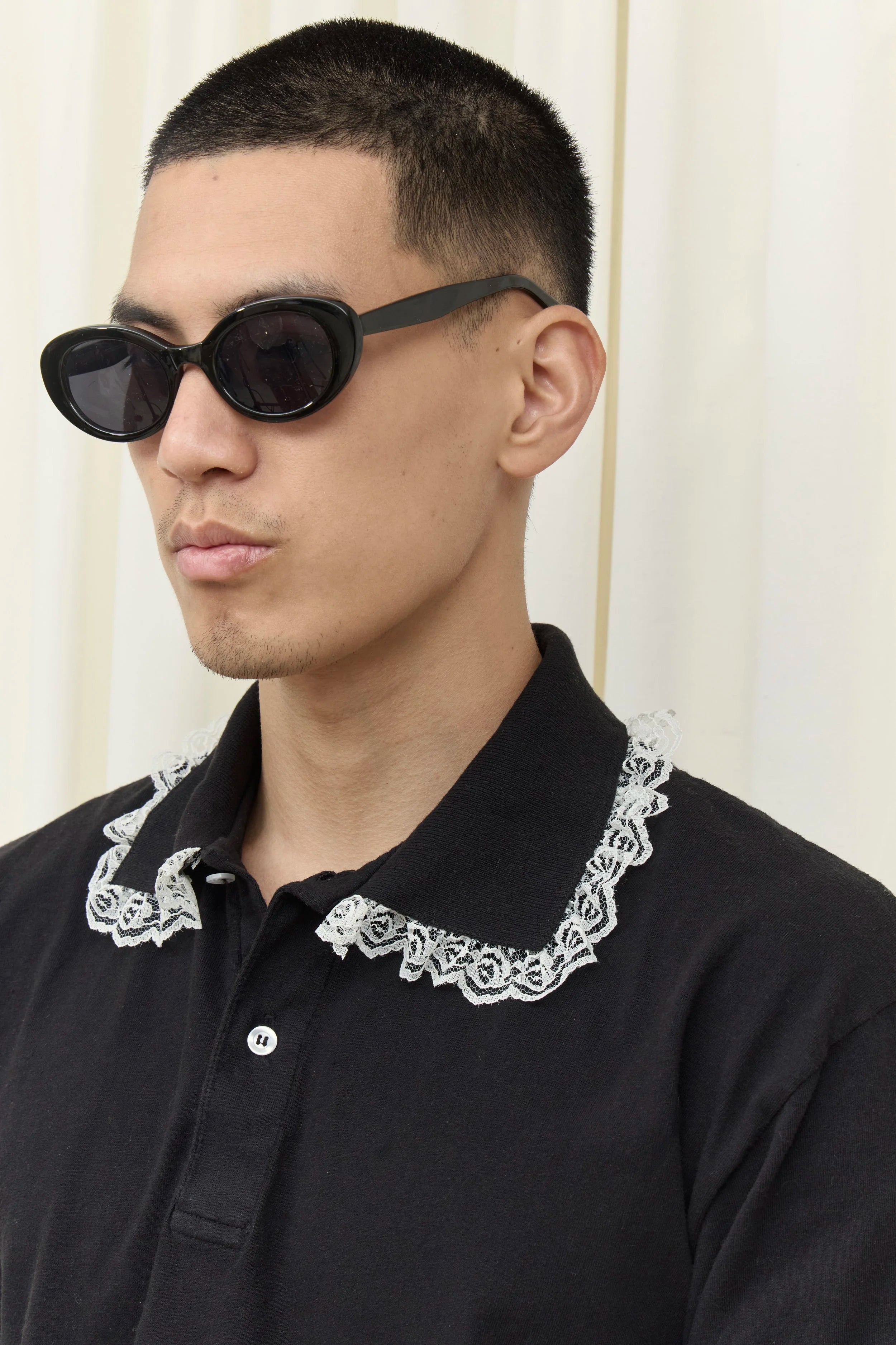 Cletus Lace Trim Short Sleeve Polo
