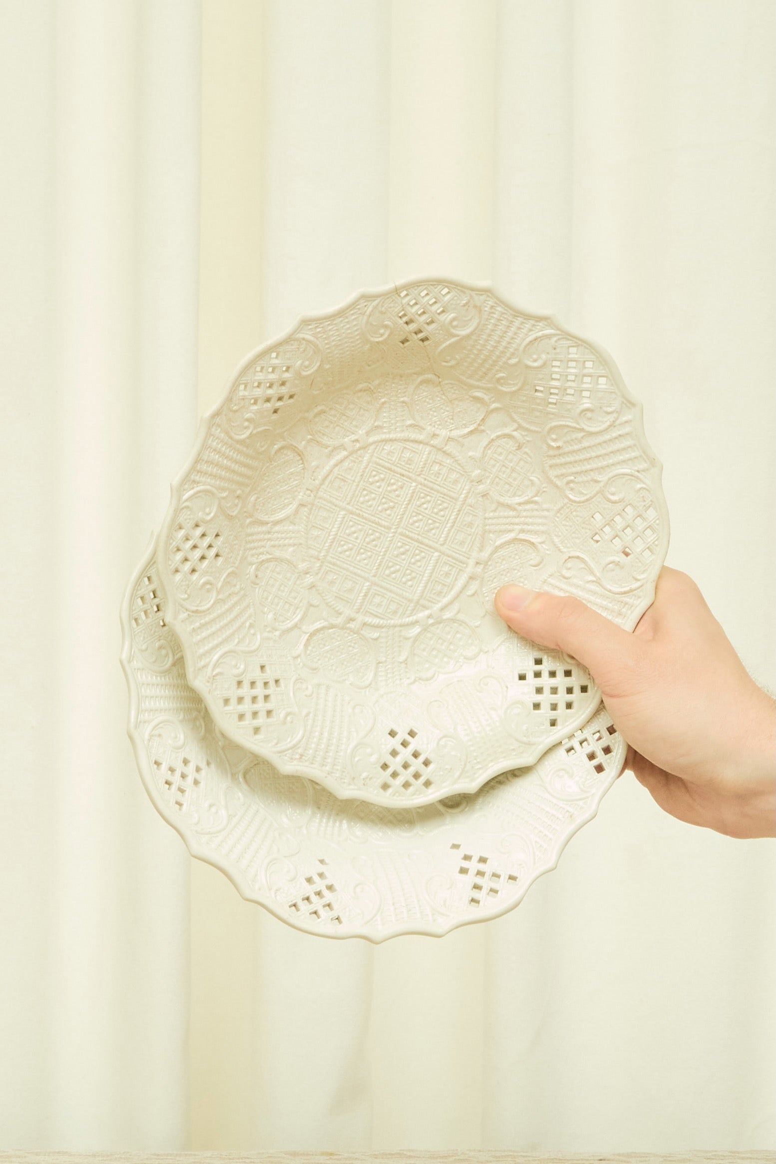 Antique Salt Glaze Plate Set/2 (1700's)