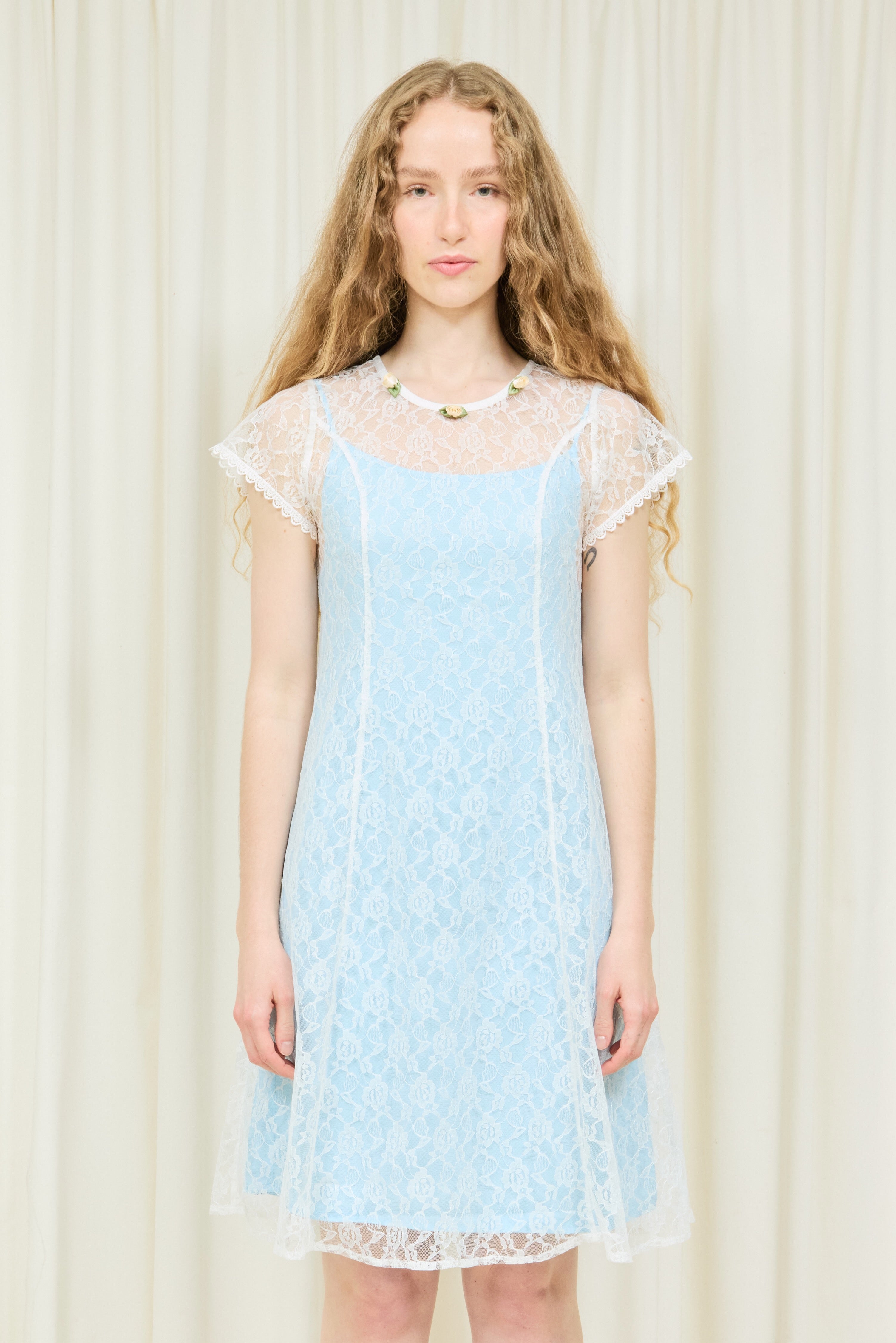 Frances Lace Layer Tee Dress