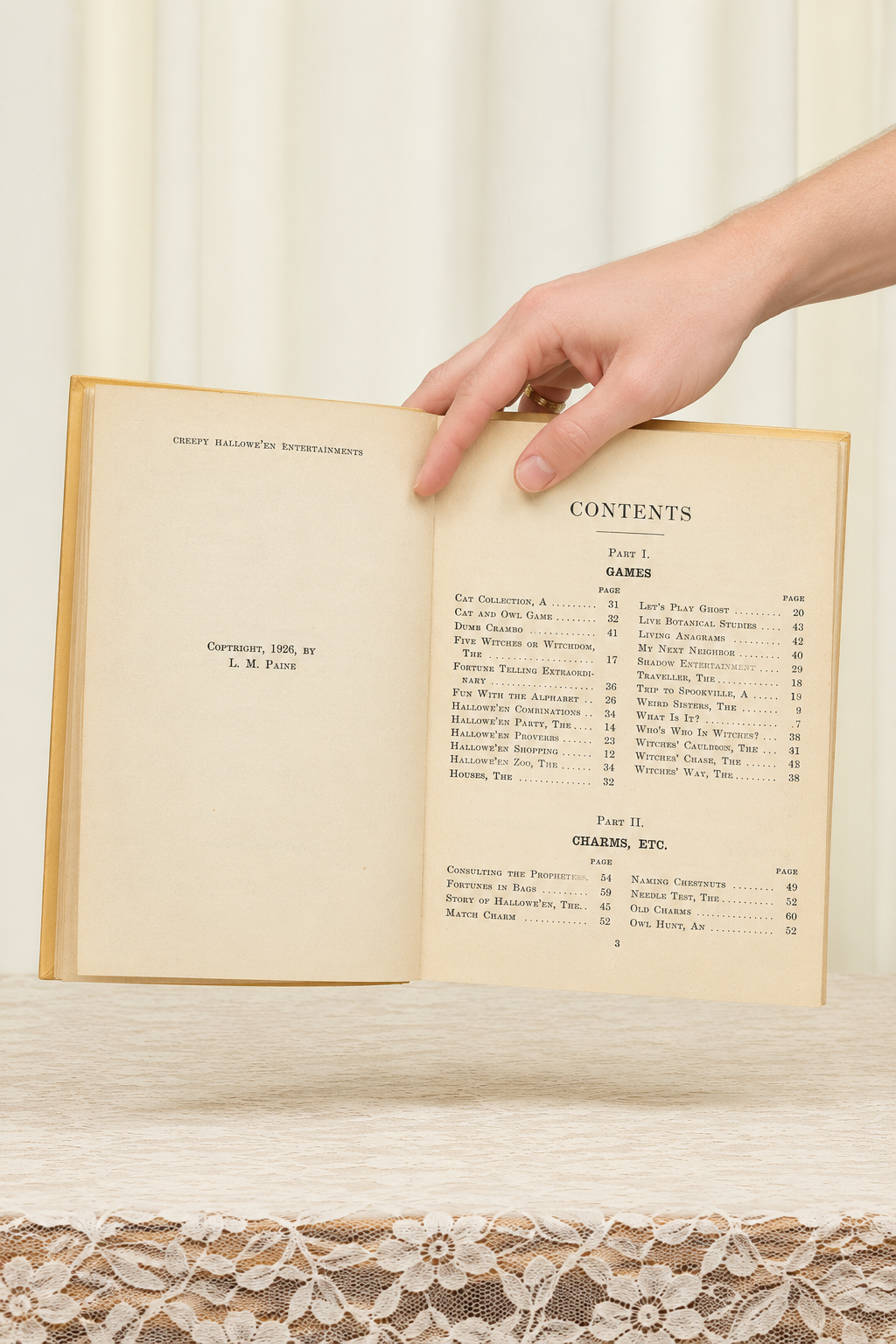 Antique "Creepy Halloween Celebrations" Book (1926)