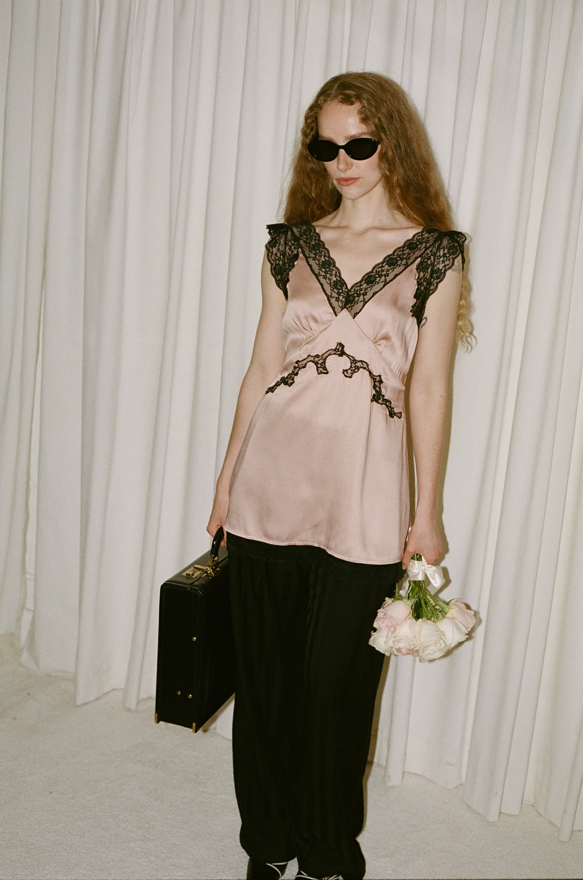 Irene Lace Trim Mini Dress/Camisole