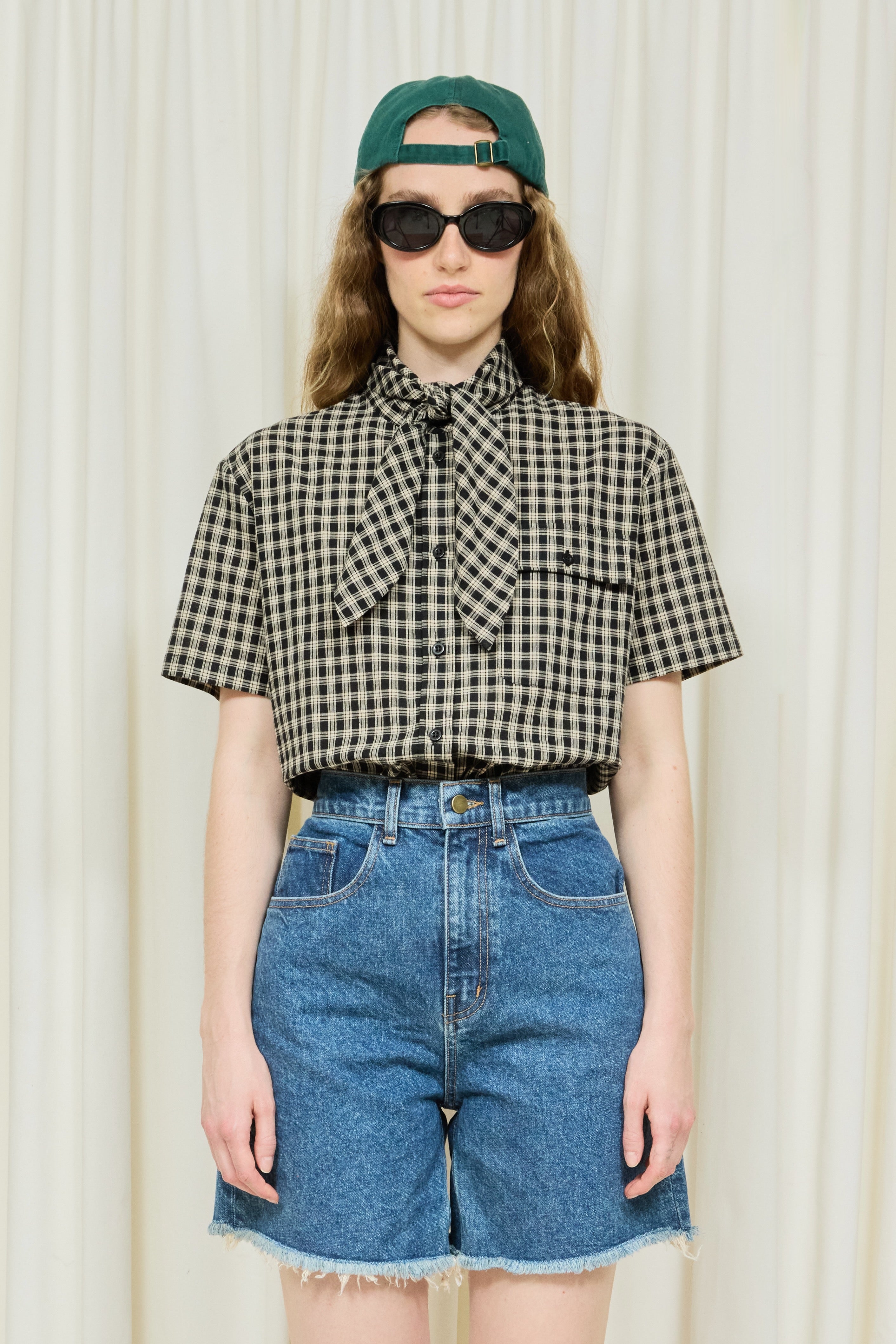 Luther Plaid Short Sleeve Tie Shirt