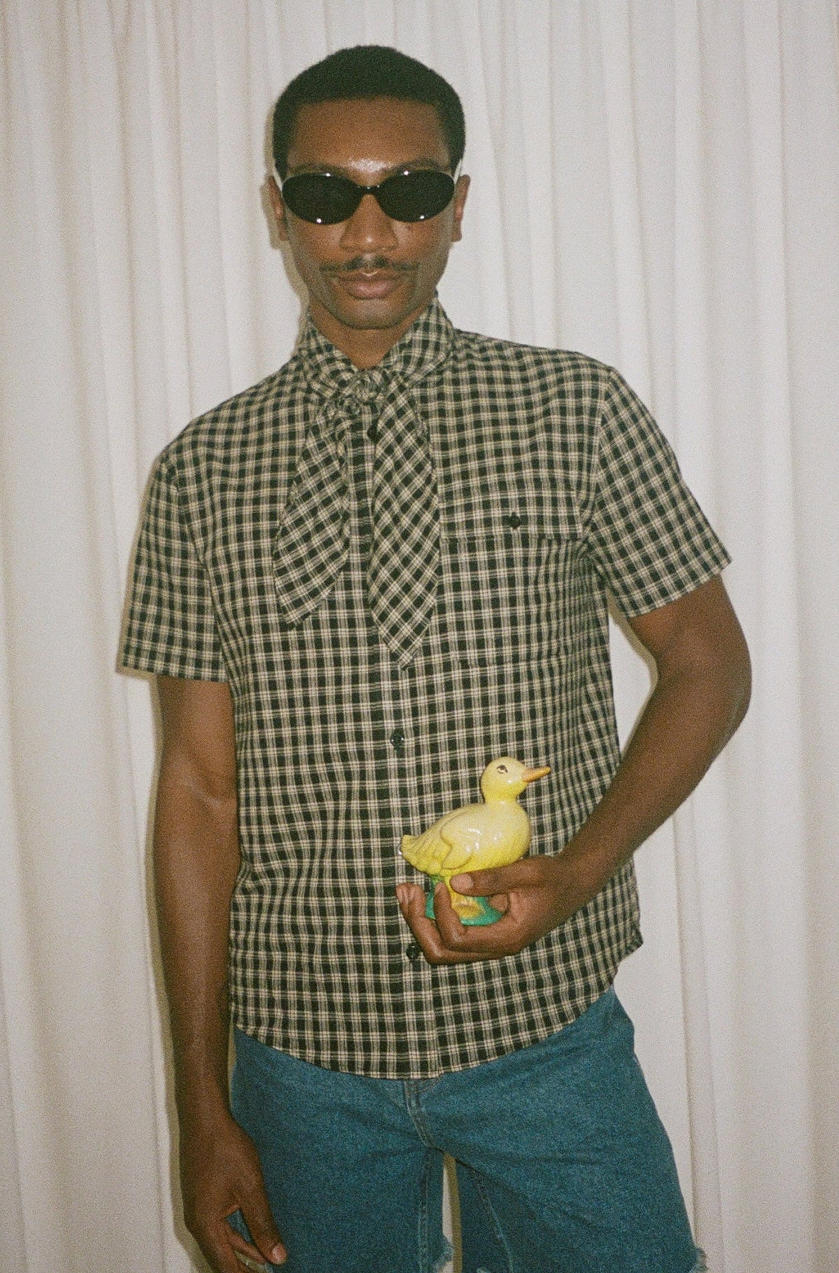 Luther Plaid Short Sleeve Tie Shirt
