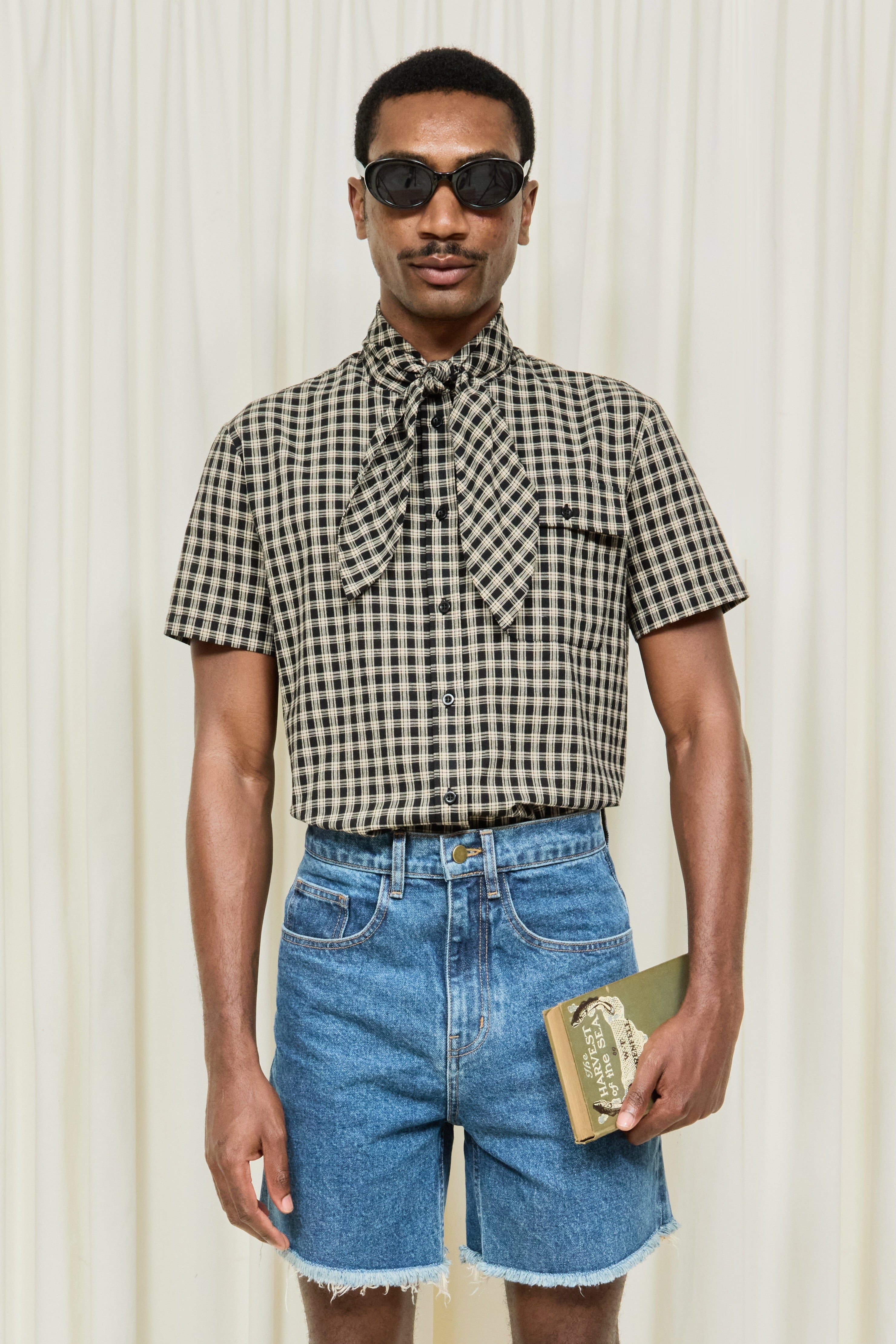 Luther Plaid Short Sleeve Tie Shirt