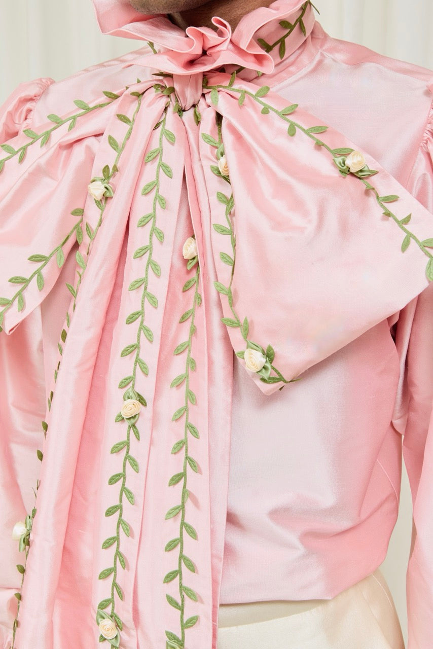 Simone Oversized Pussybow Blouse