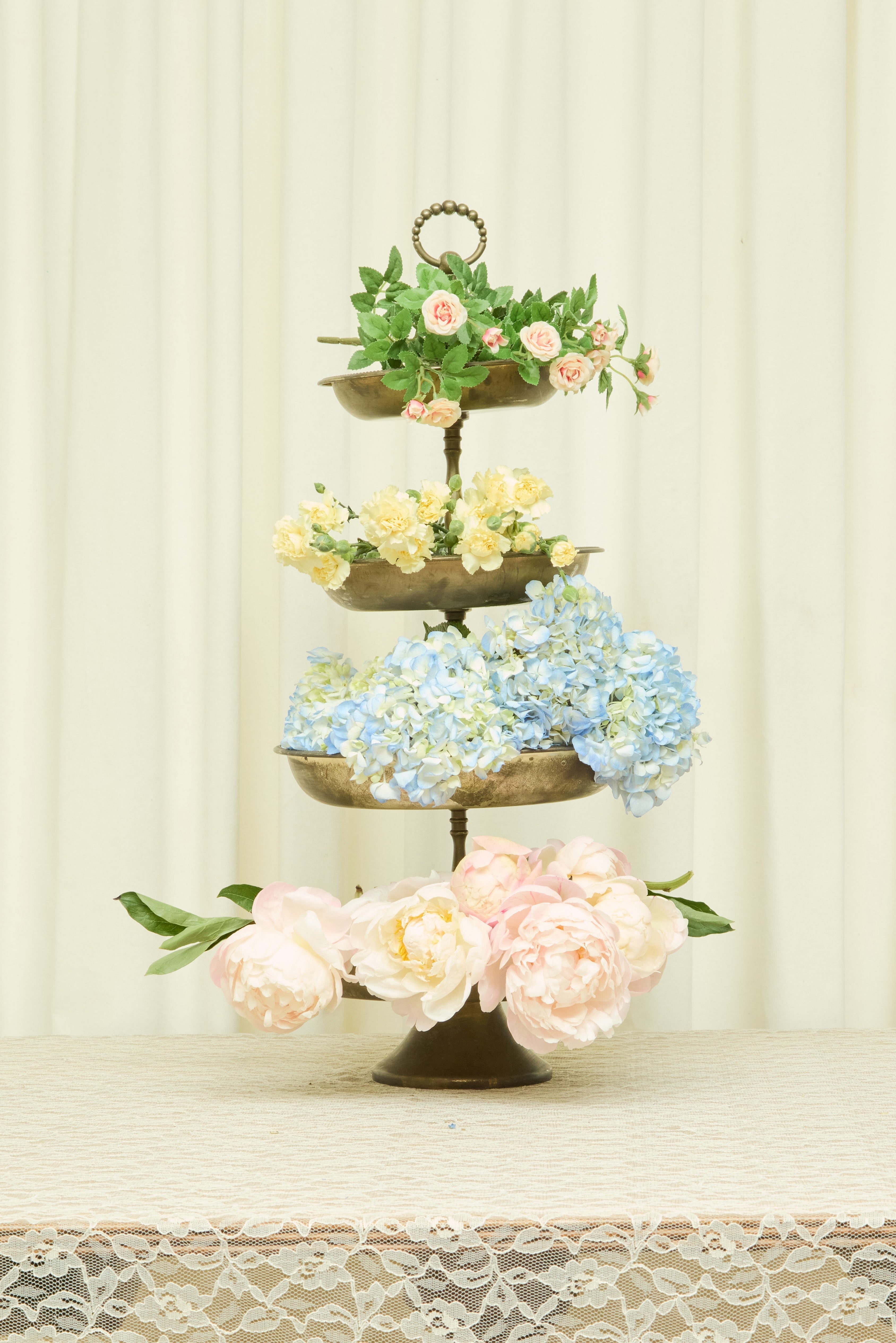 Vintage 4 Tier Silver Server