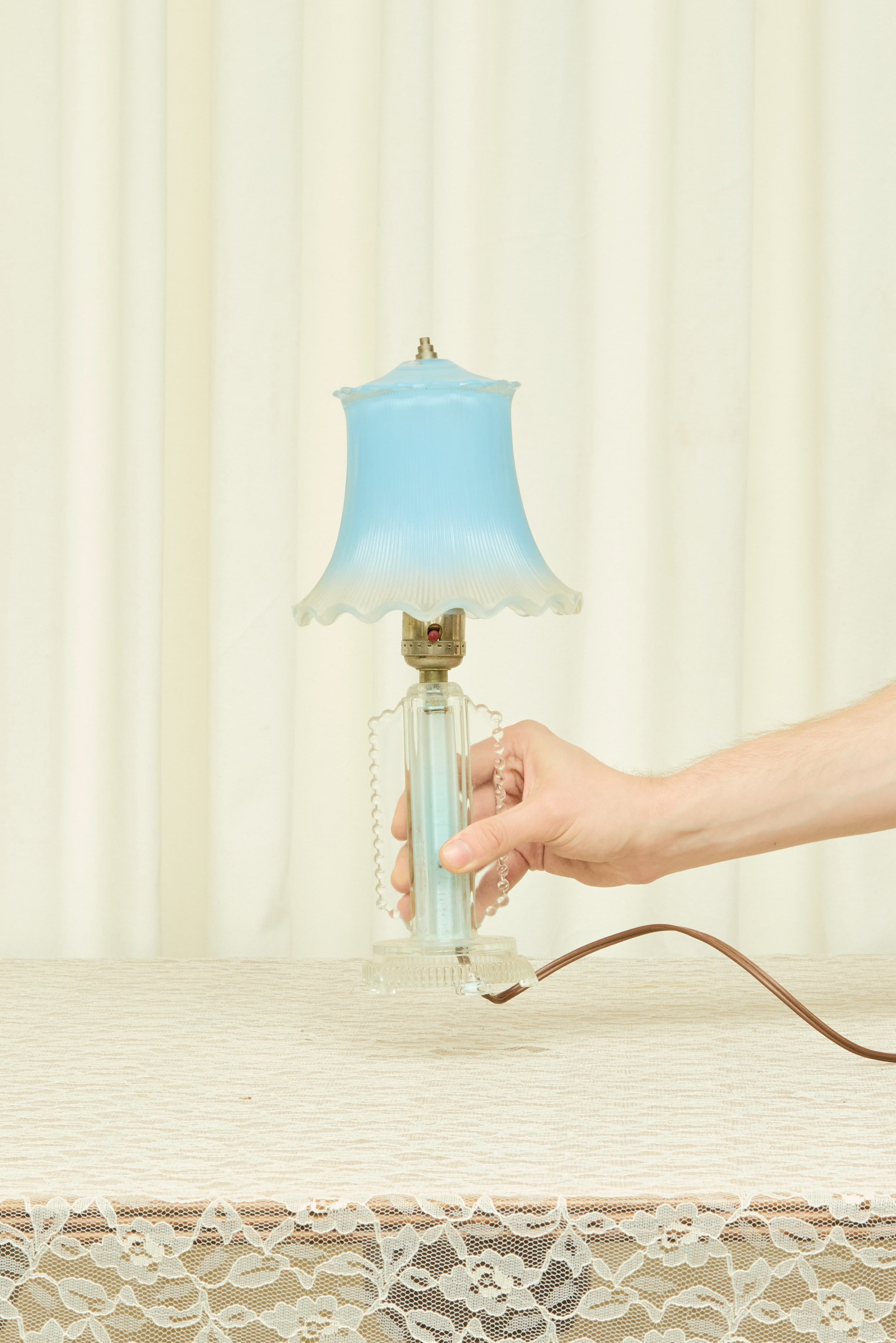 Vintage Art Deco Boudoir Lamp