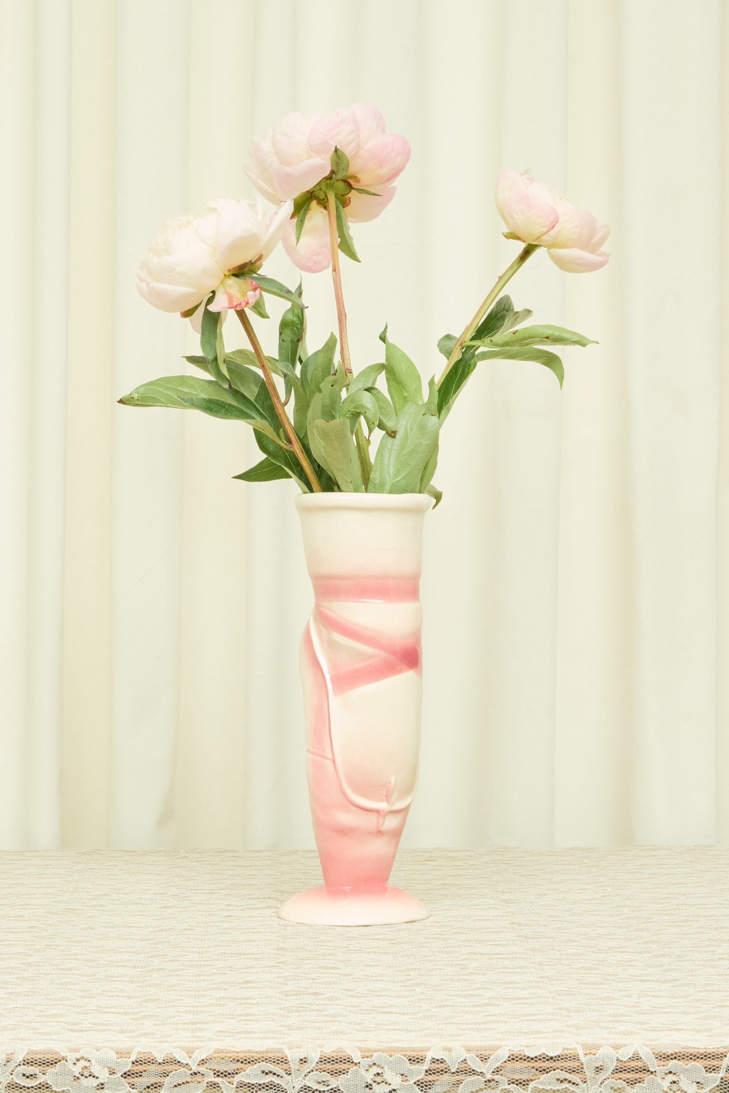 Vintage Ballerina Shoe Vase