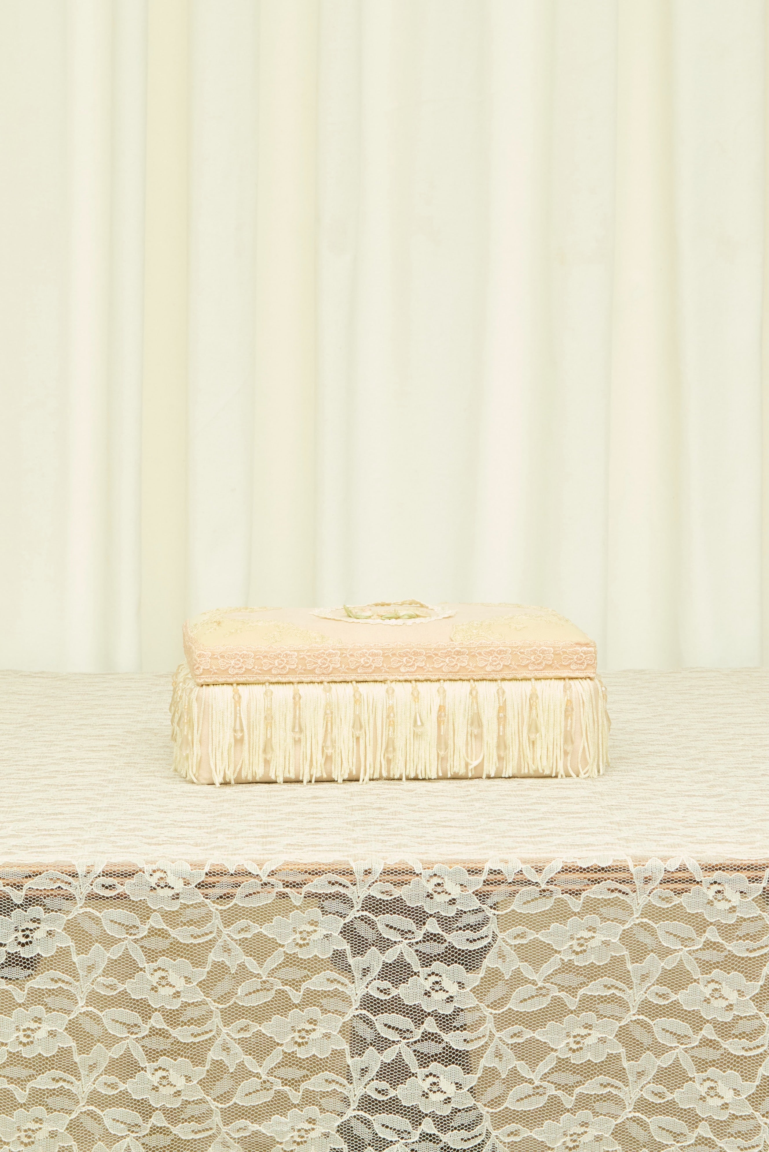 Vintage Beaded Fringe Jewelry Box