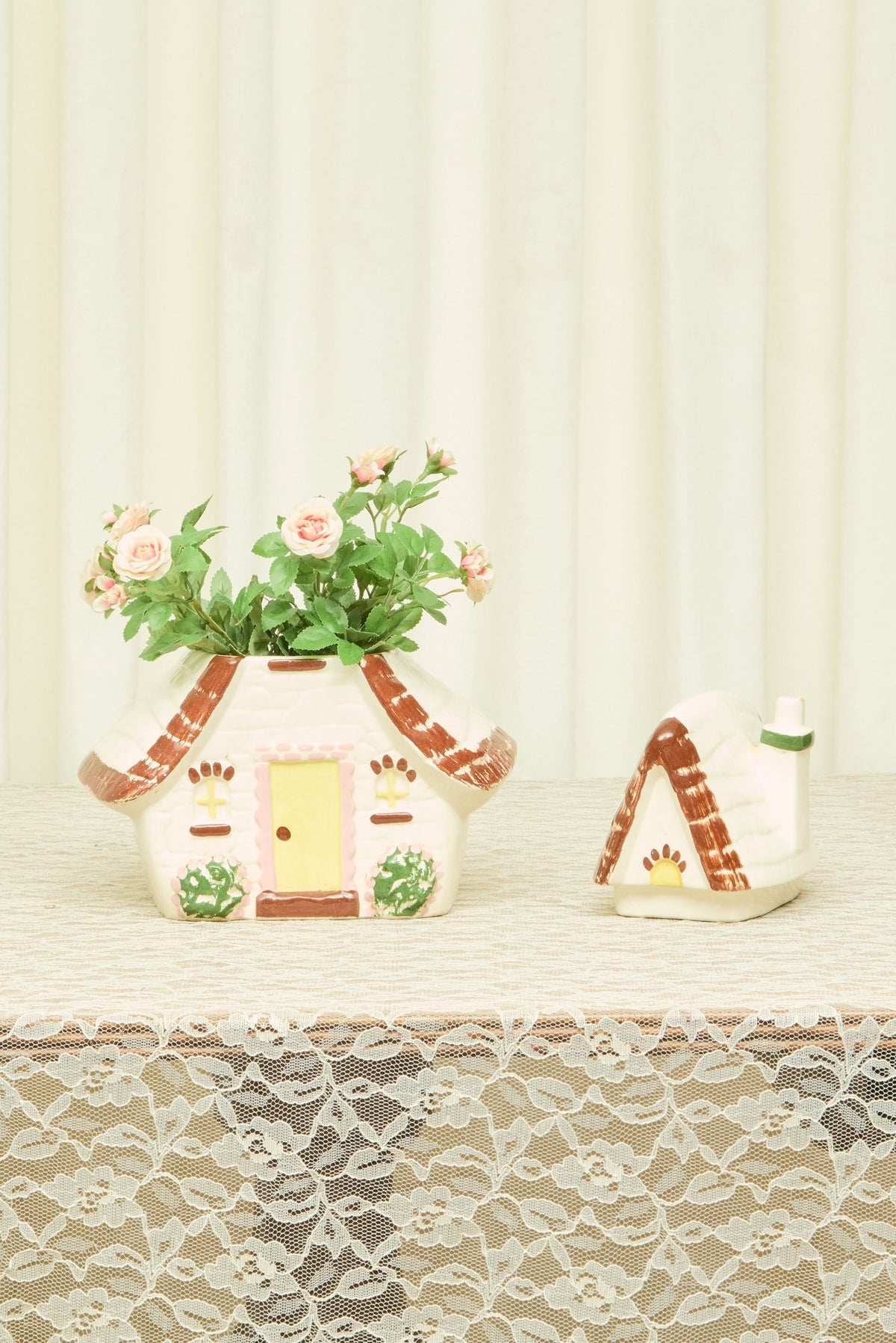 Vintage Ceramic House Cookie Jar (1953)