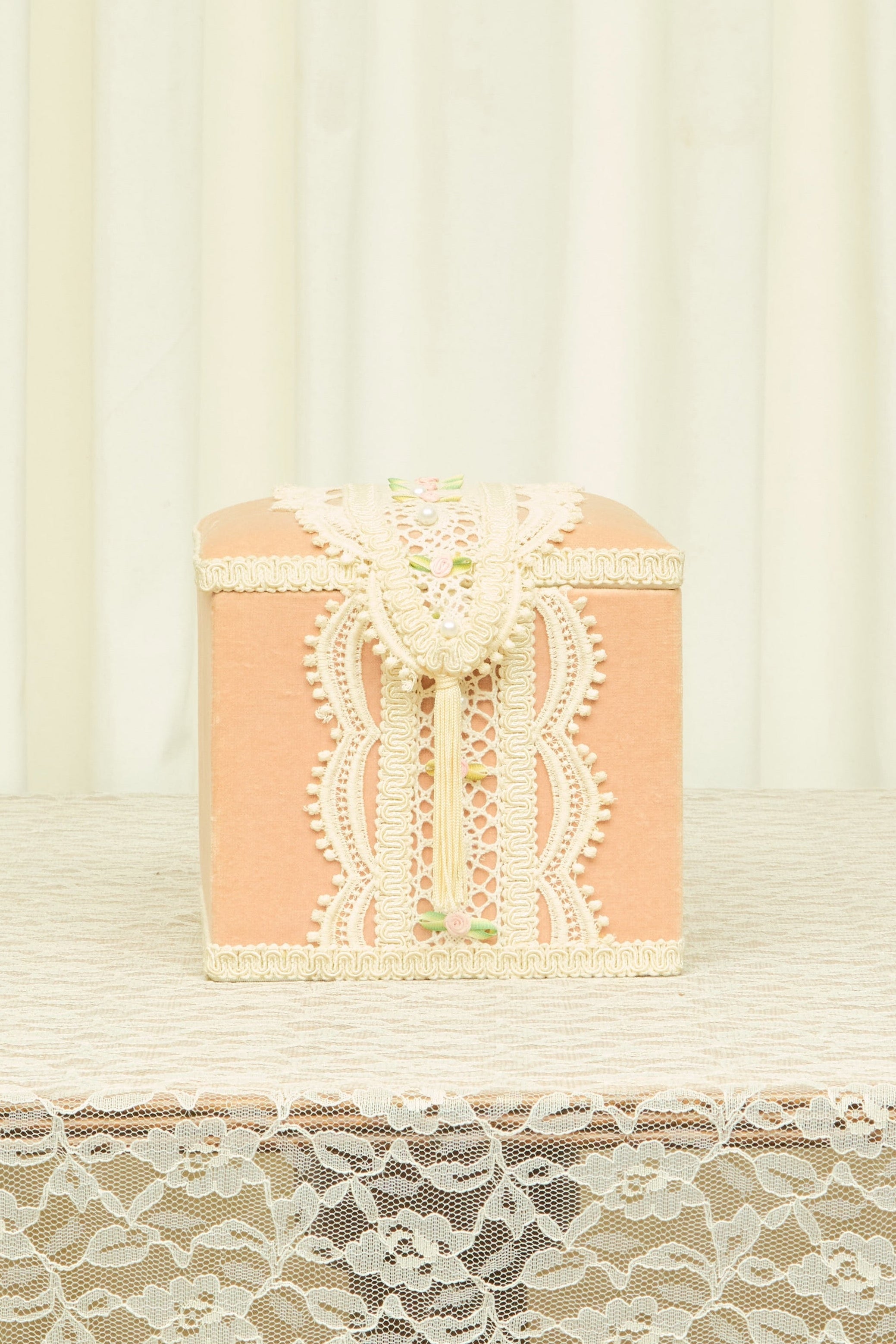Vintage Decorated Velvet Box
