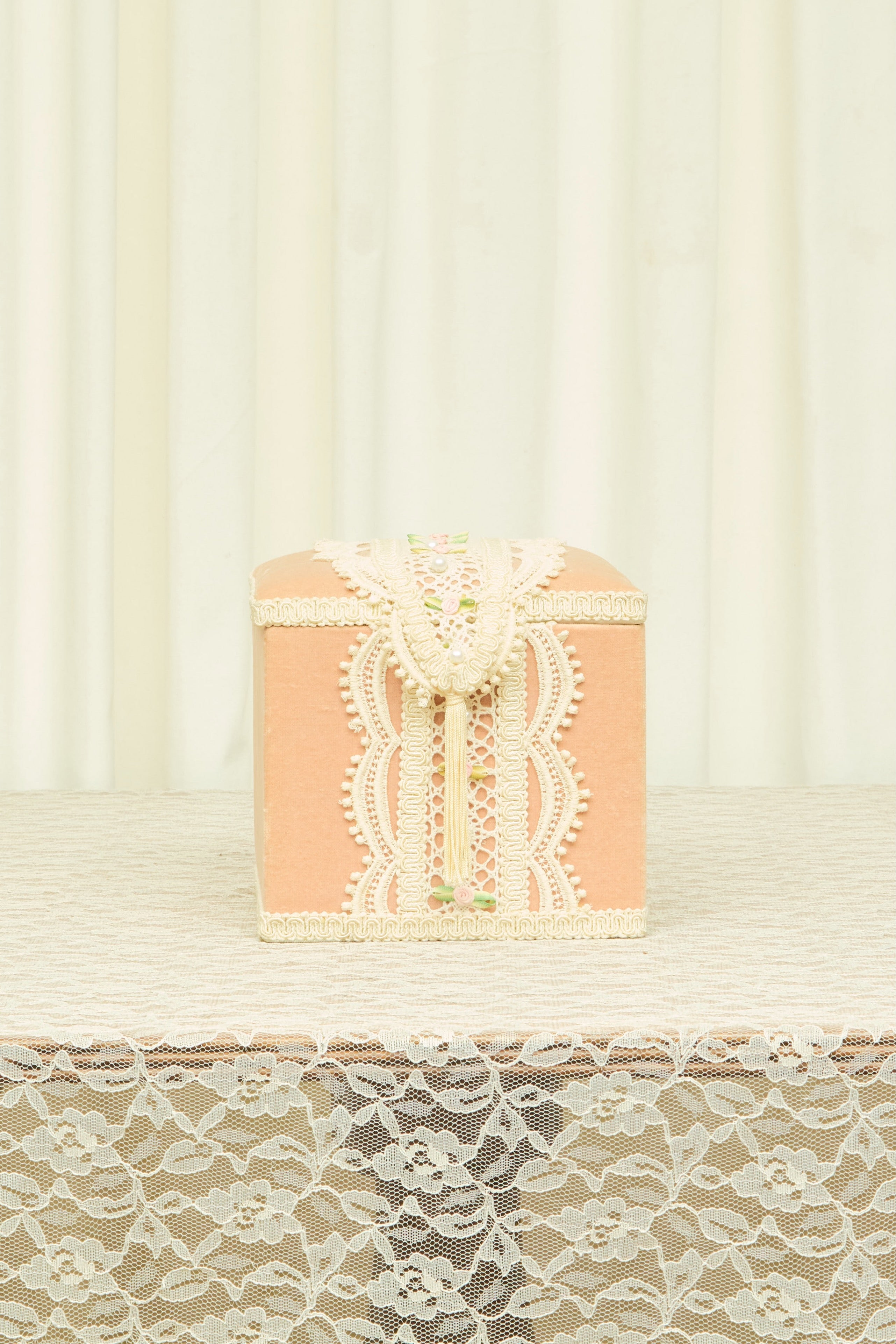 Vintage Decorated Velvet Box