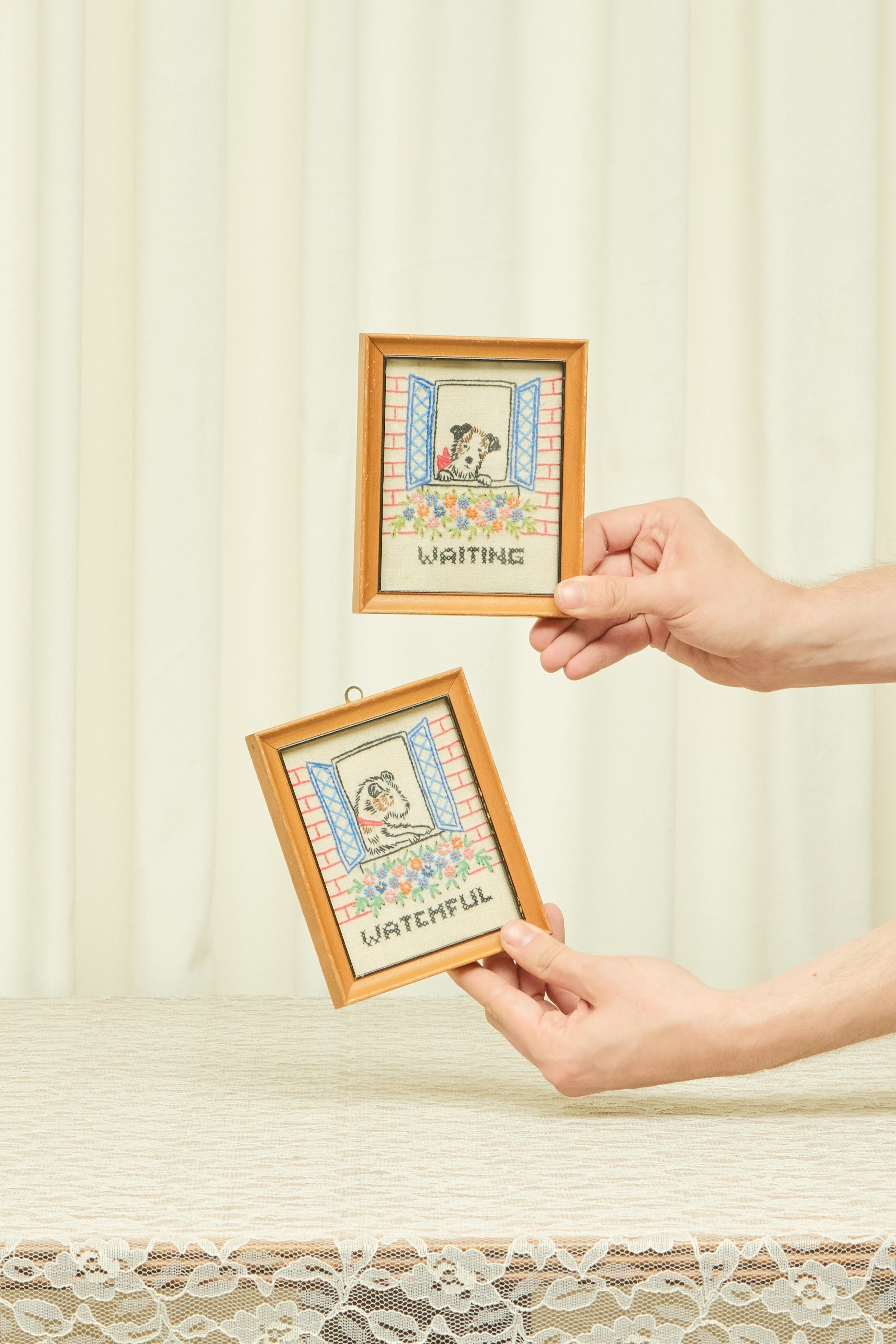Vintage Dog Framed Cross Stitch Set/2