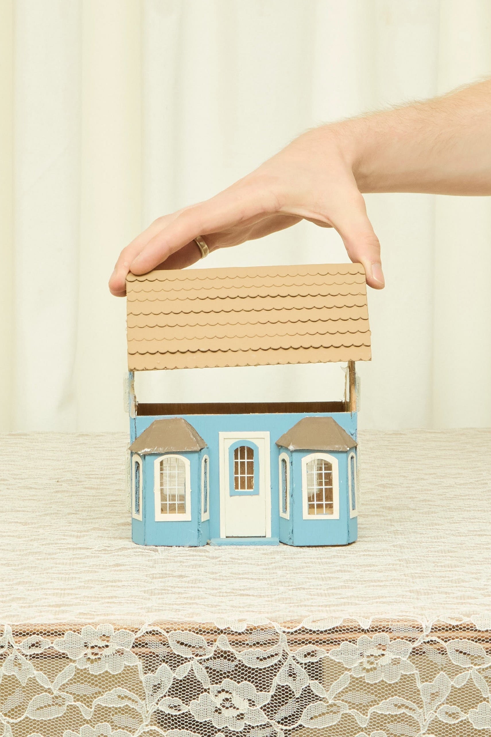 Vintage Folk Art House Box