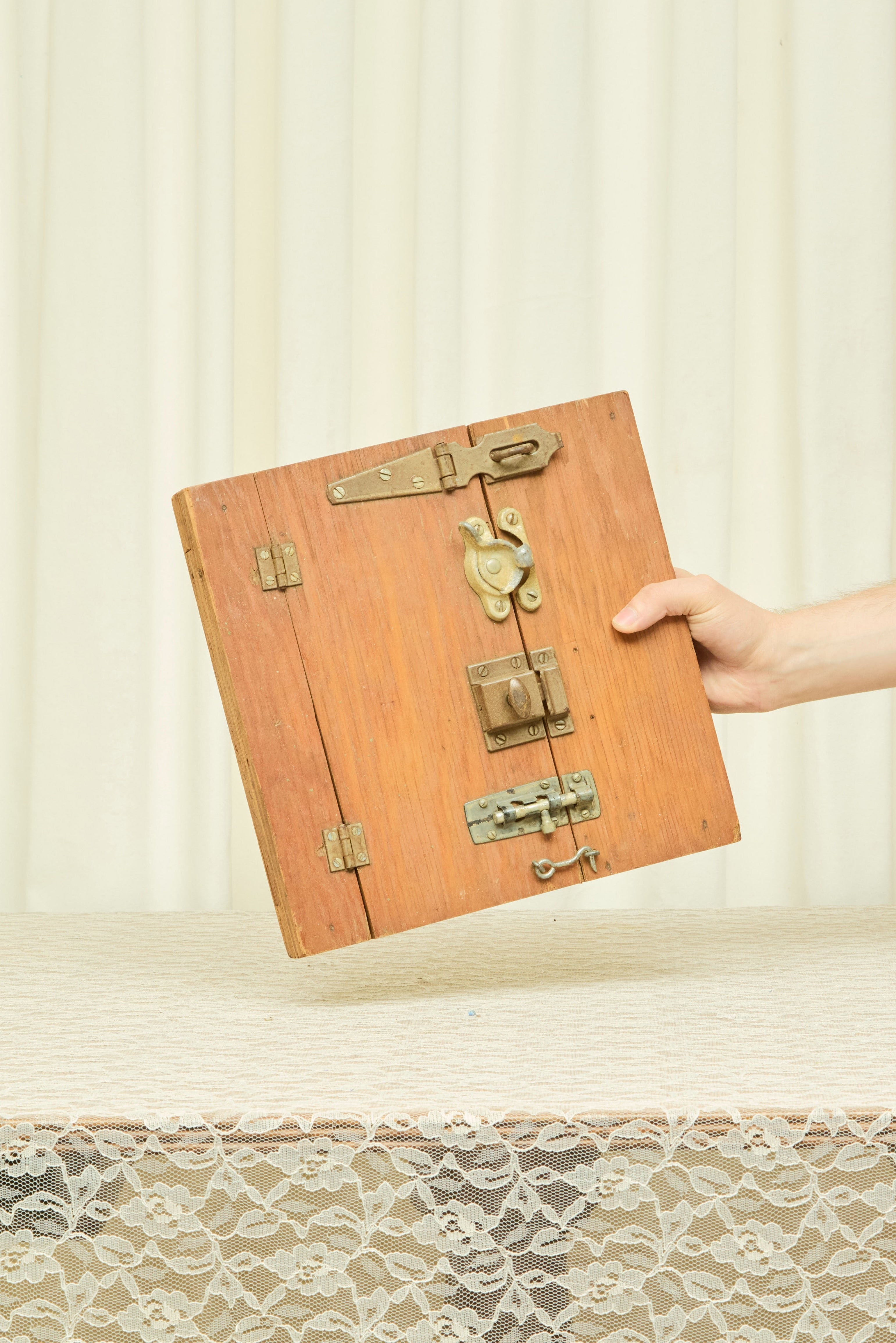 Vintage Folk Art Latched Box