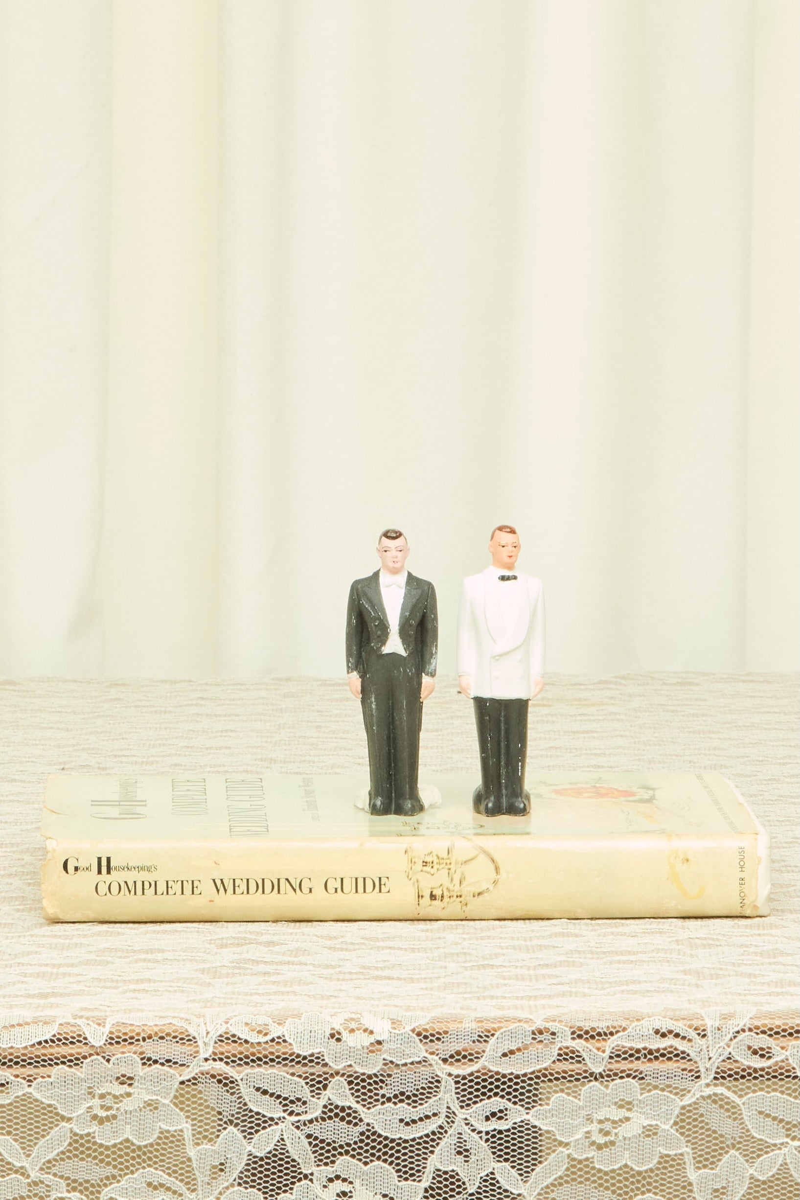 Vintage Gay Couple Cake Toppers