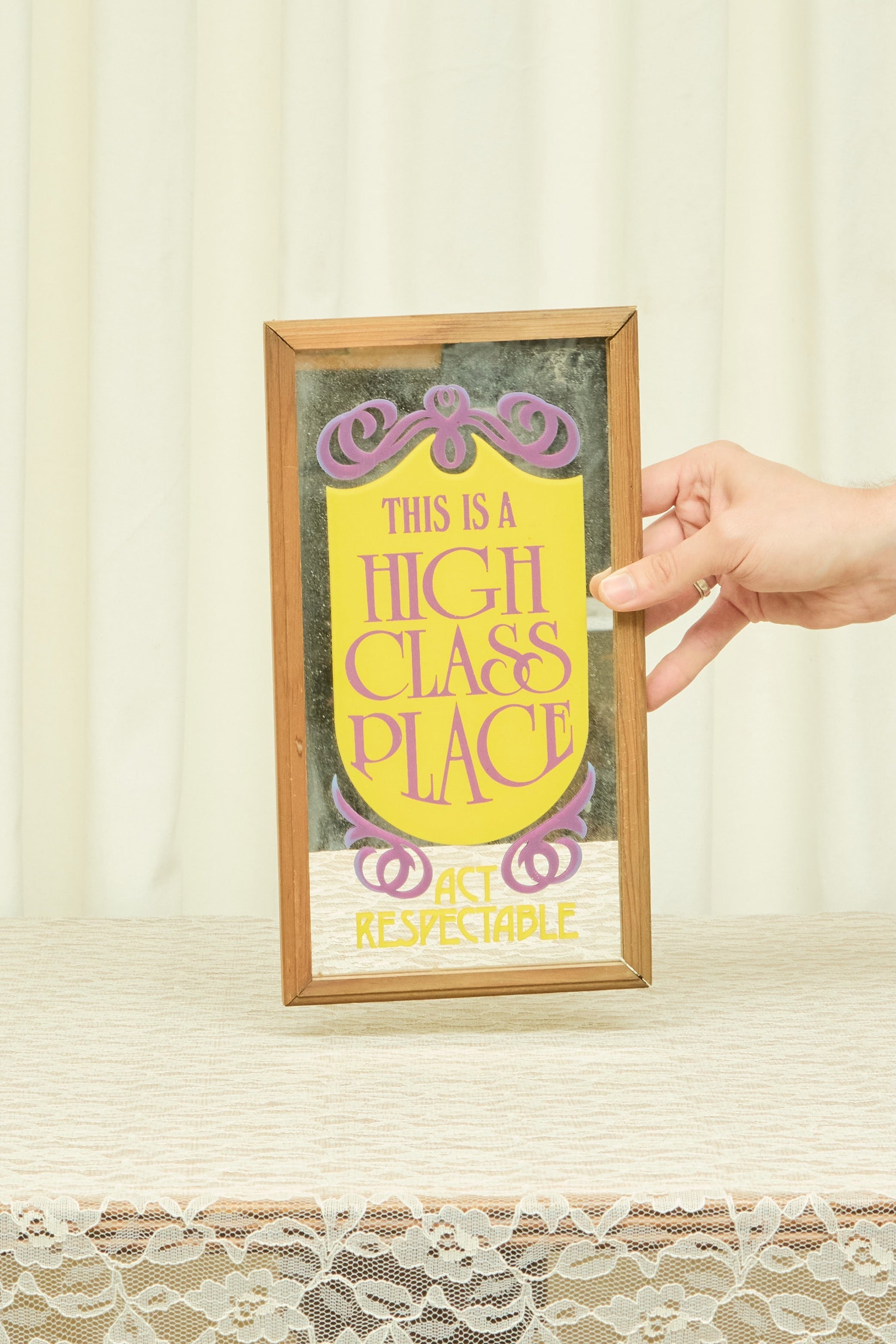 Vintage "High Class" Sign