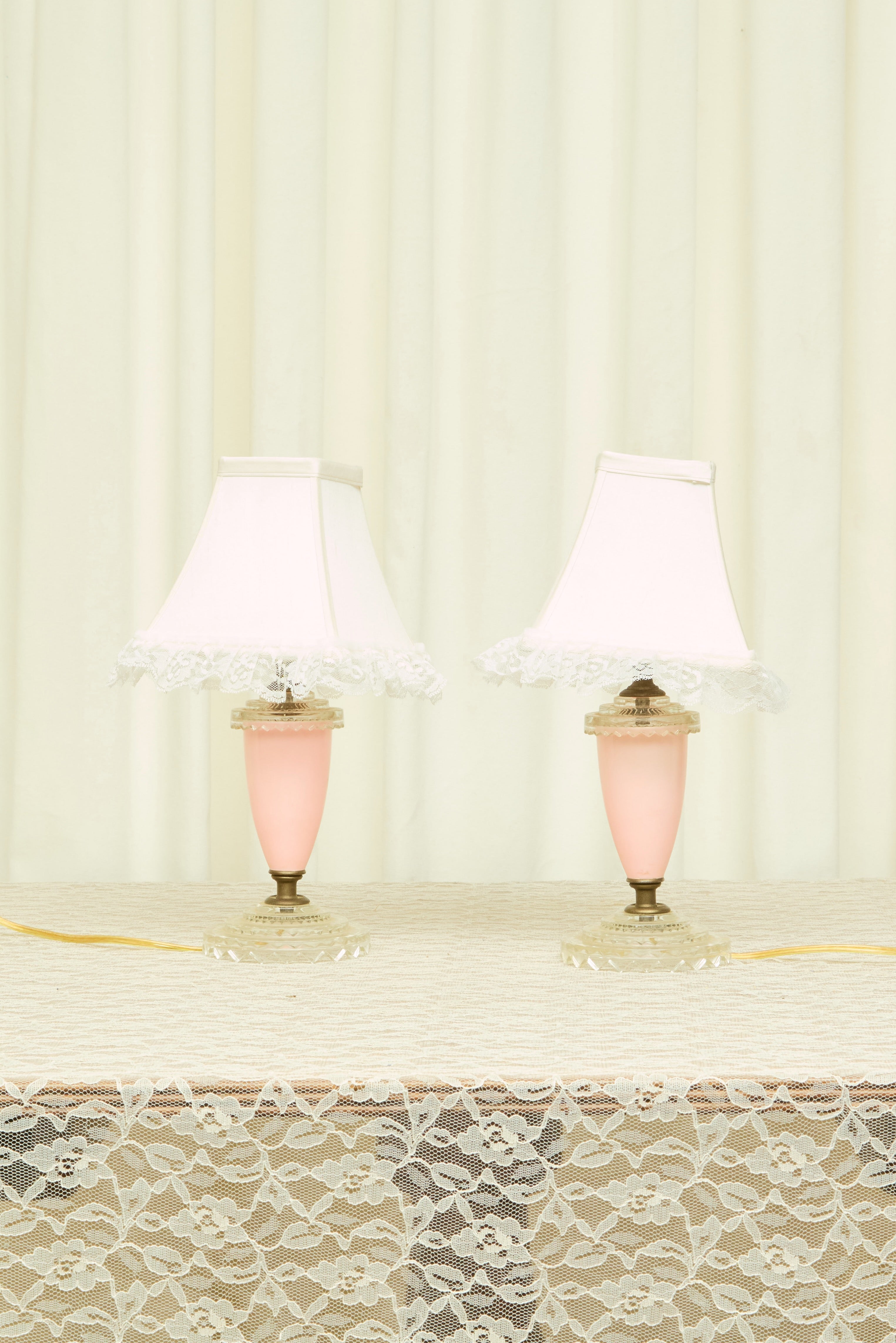 Vintage Lace Trimmed Lamp
