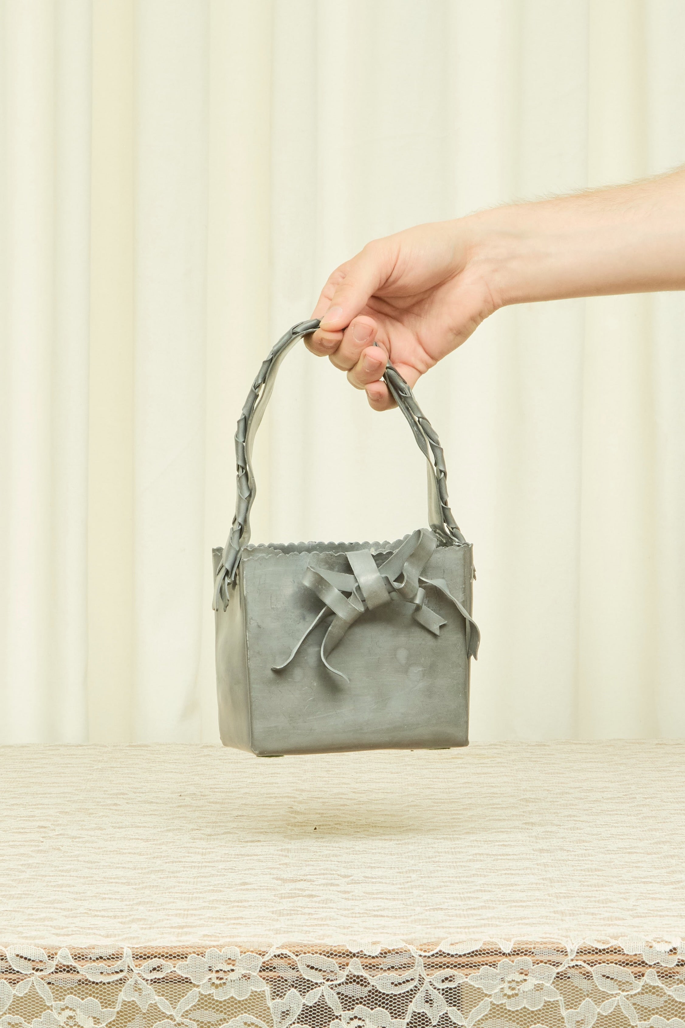 Vintage Lead Bow Basket