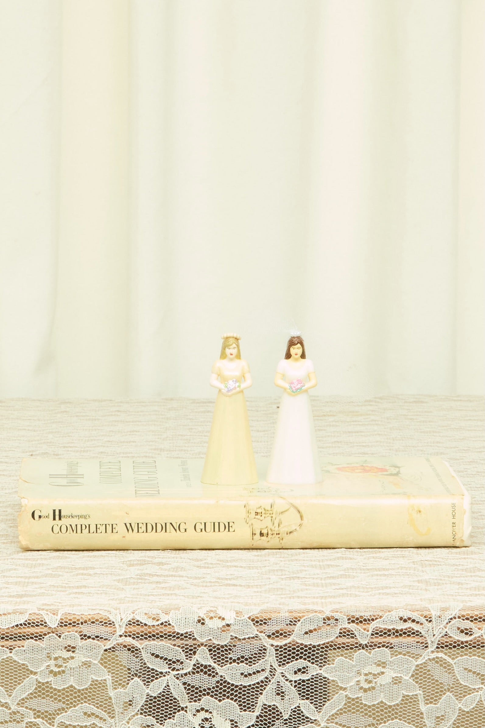 Vintage Lesbian Couple Cake Toppers