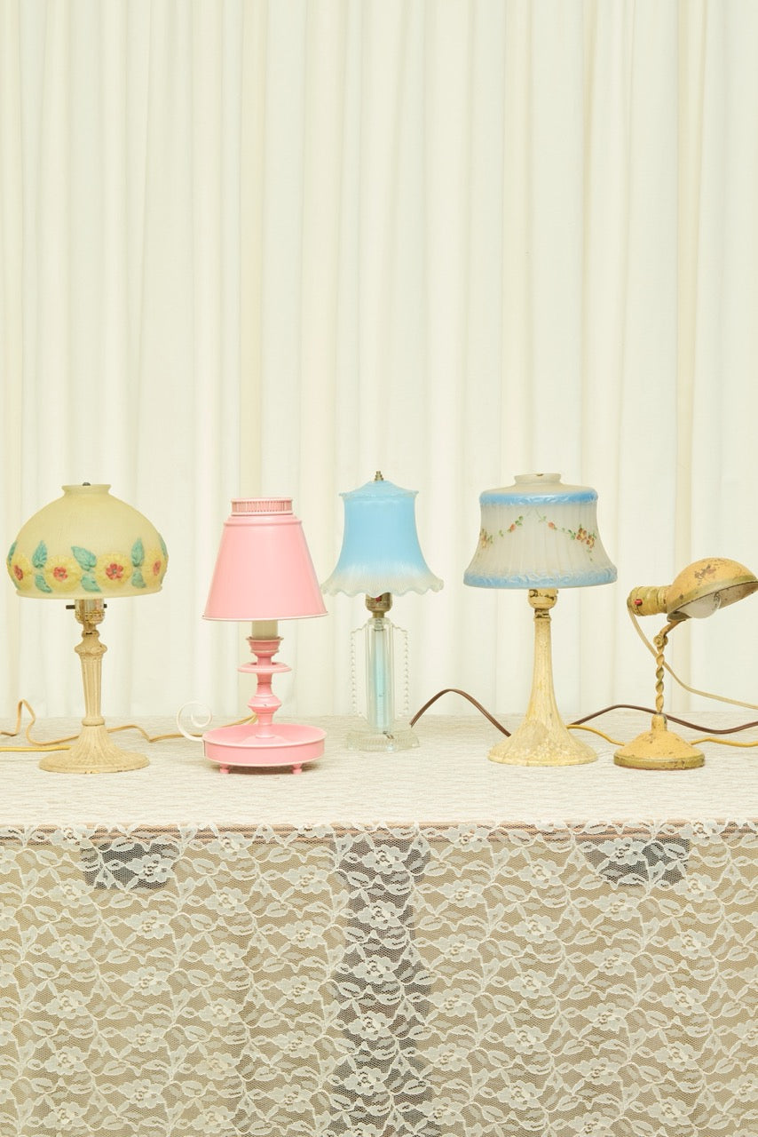Vintage Metal Candlestick Lamp