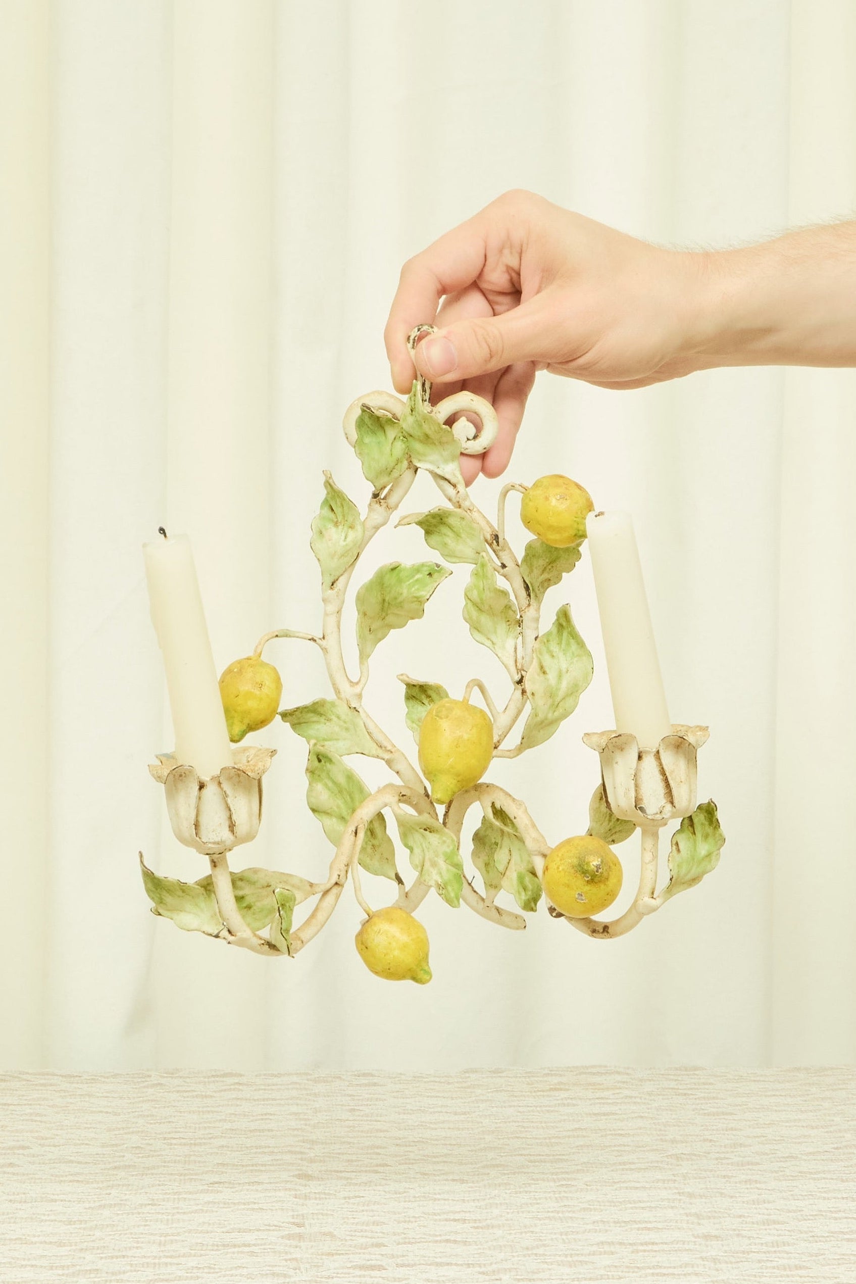 Vintage Metal Lemon Wall Sconce