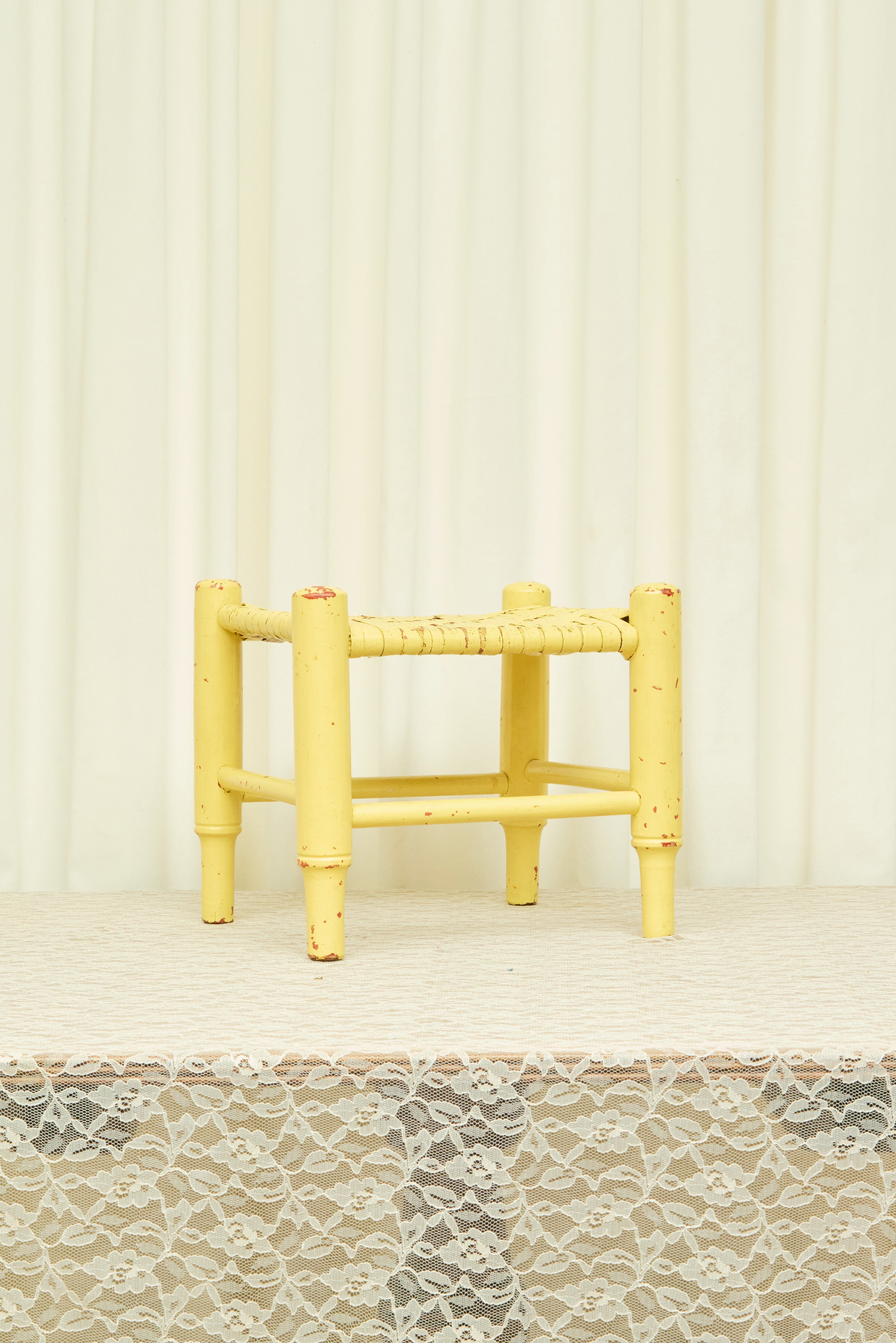 Vintage Painted Footstool