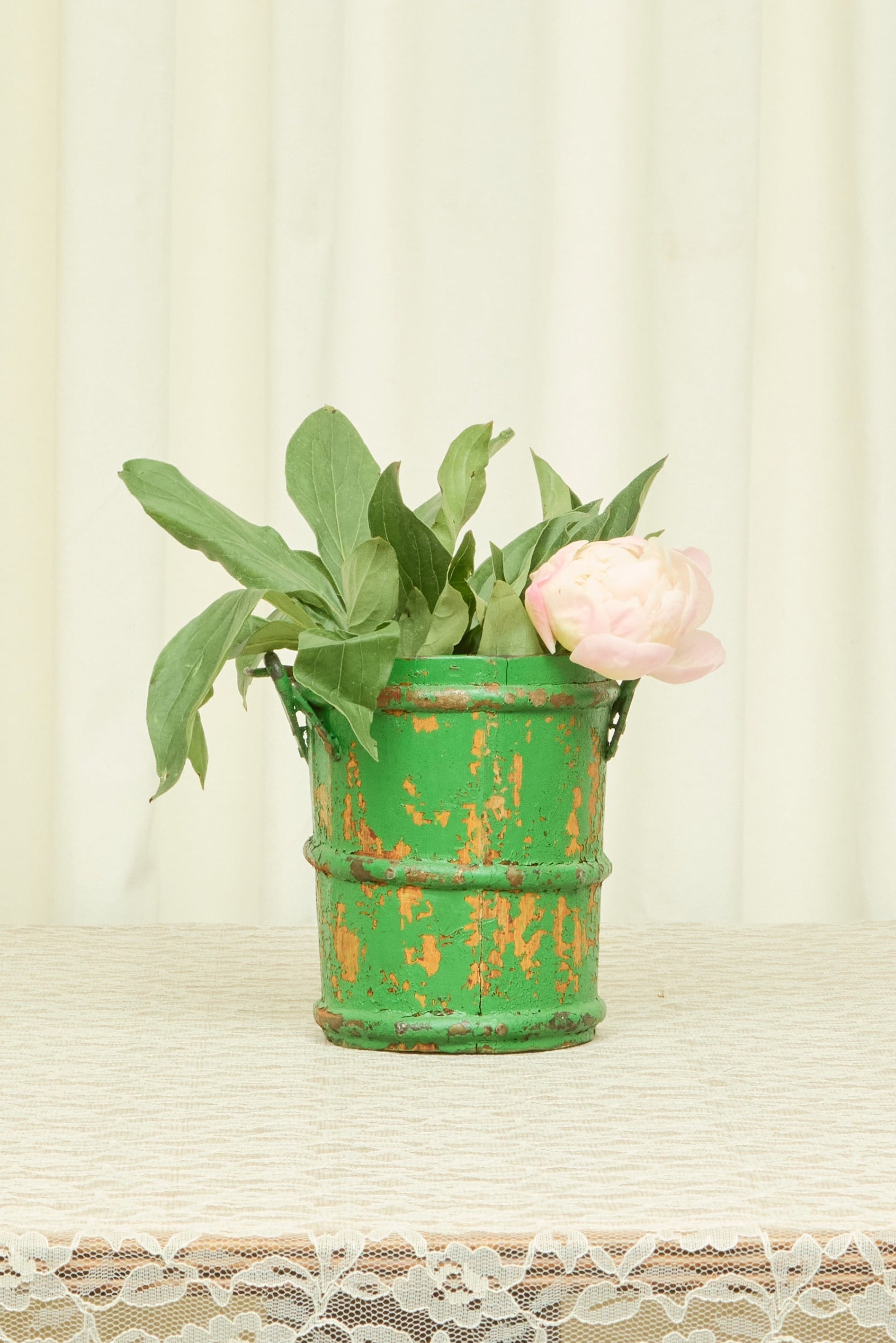 Antique Painted Rustic Bucket