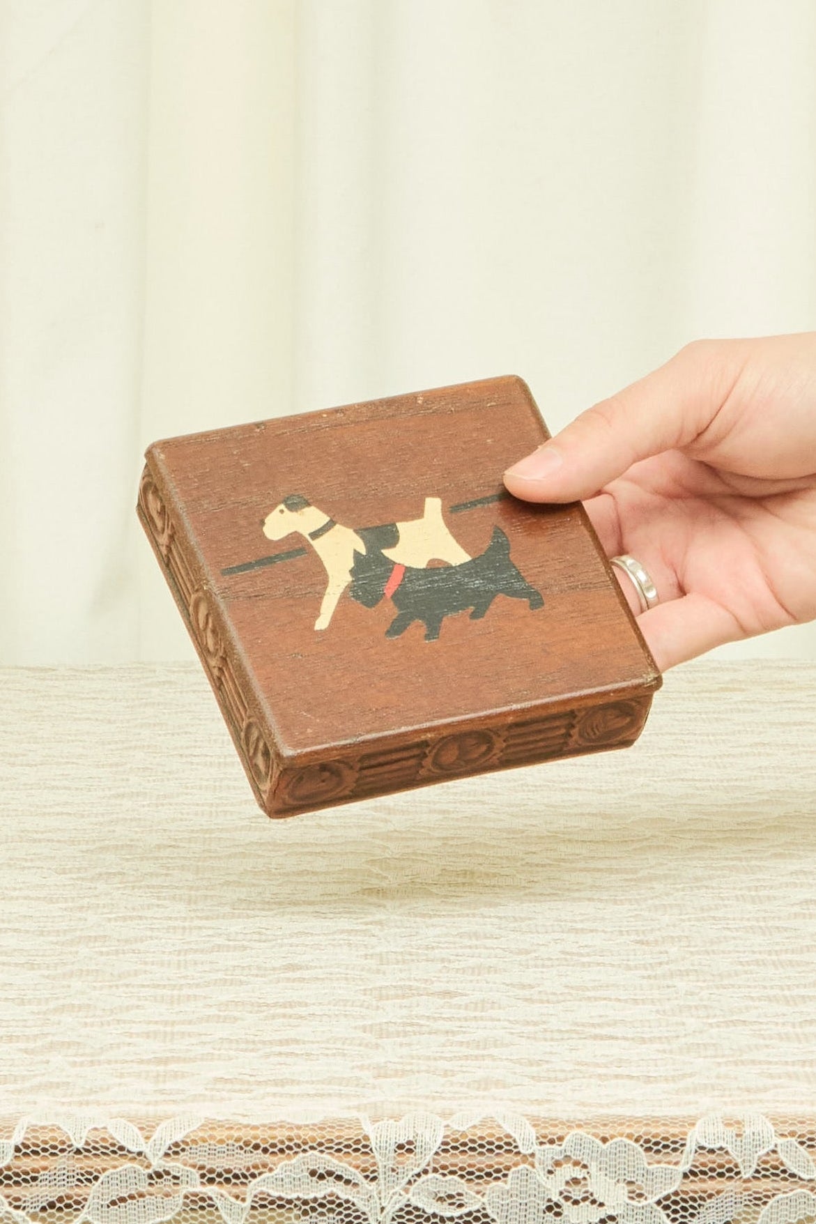 Vintage Scottie Trinket Box