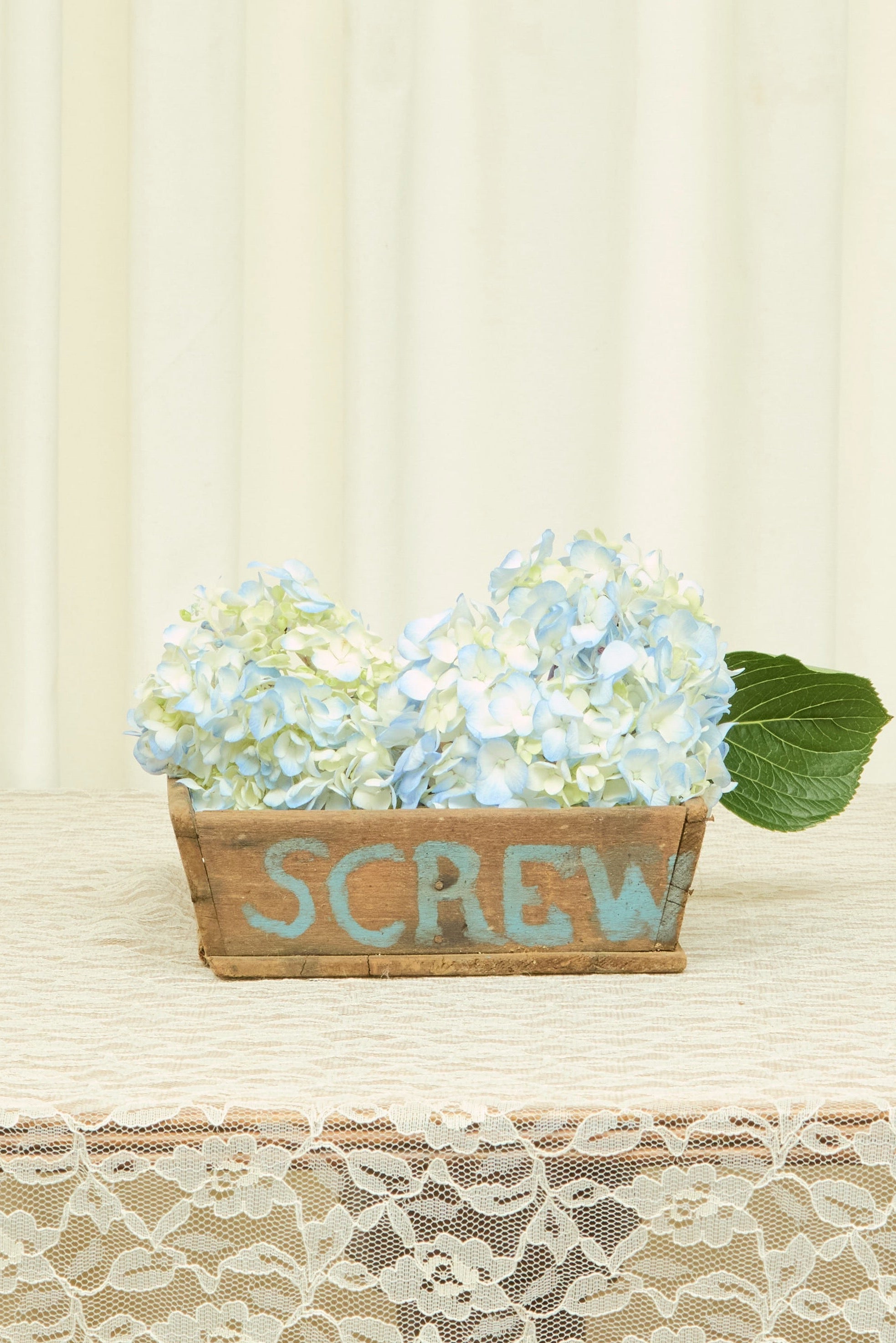 Vintage "Screws" Wooden Box