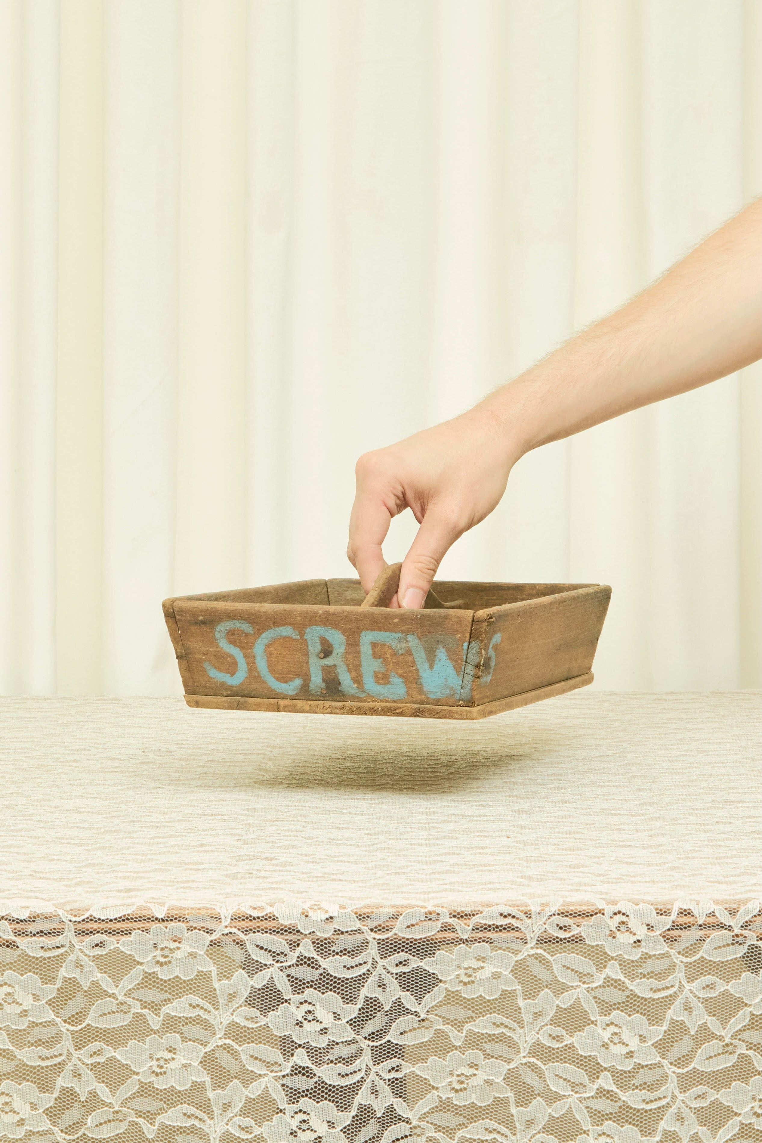 Vintage "Screws" Wooden Box