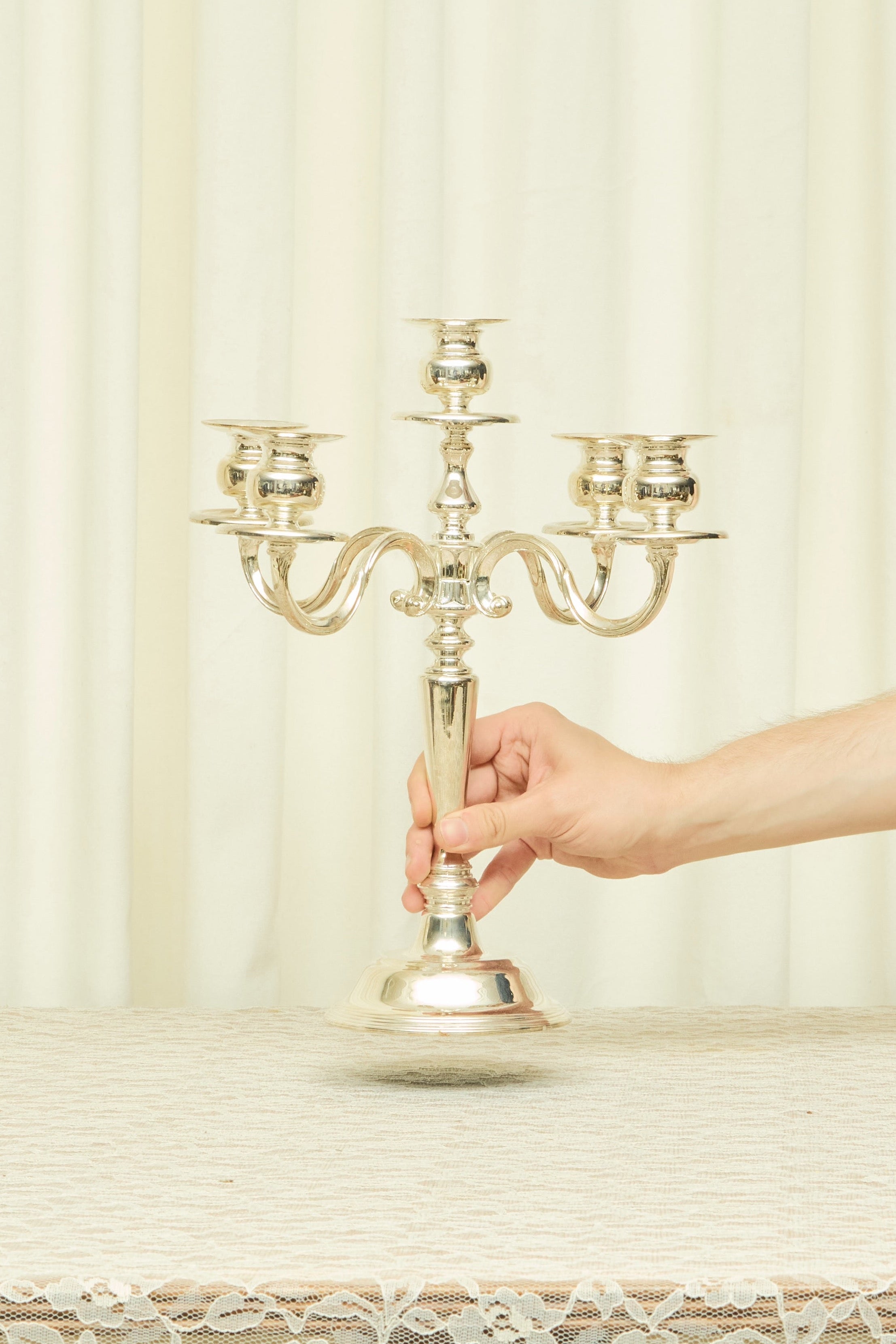 Vintage Silver 5 Arm Candelabra