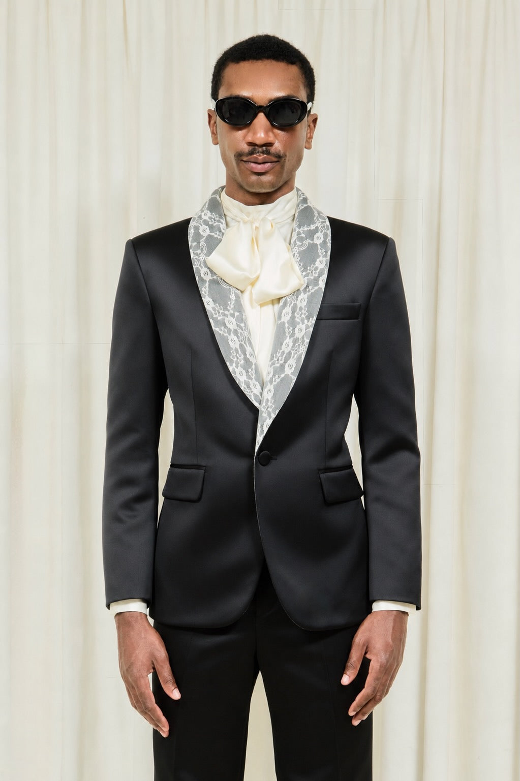 Wesley Lace Lapel Tuxedo Blazer
