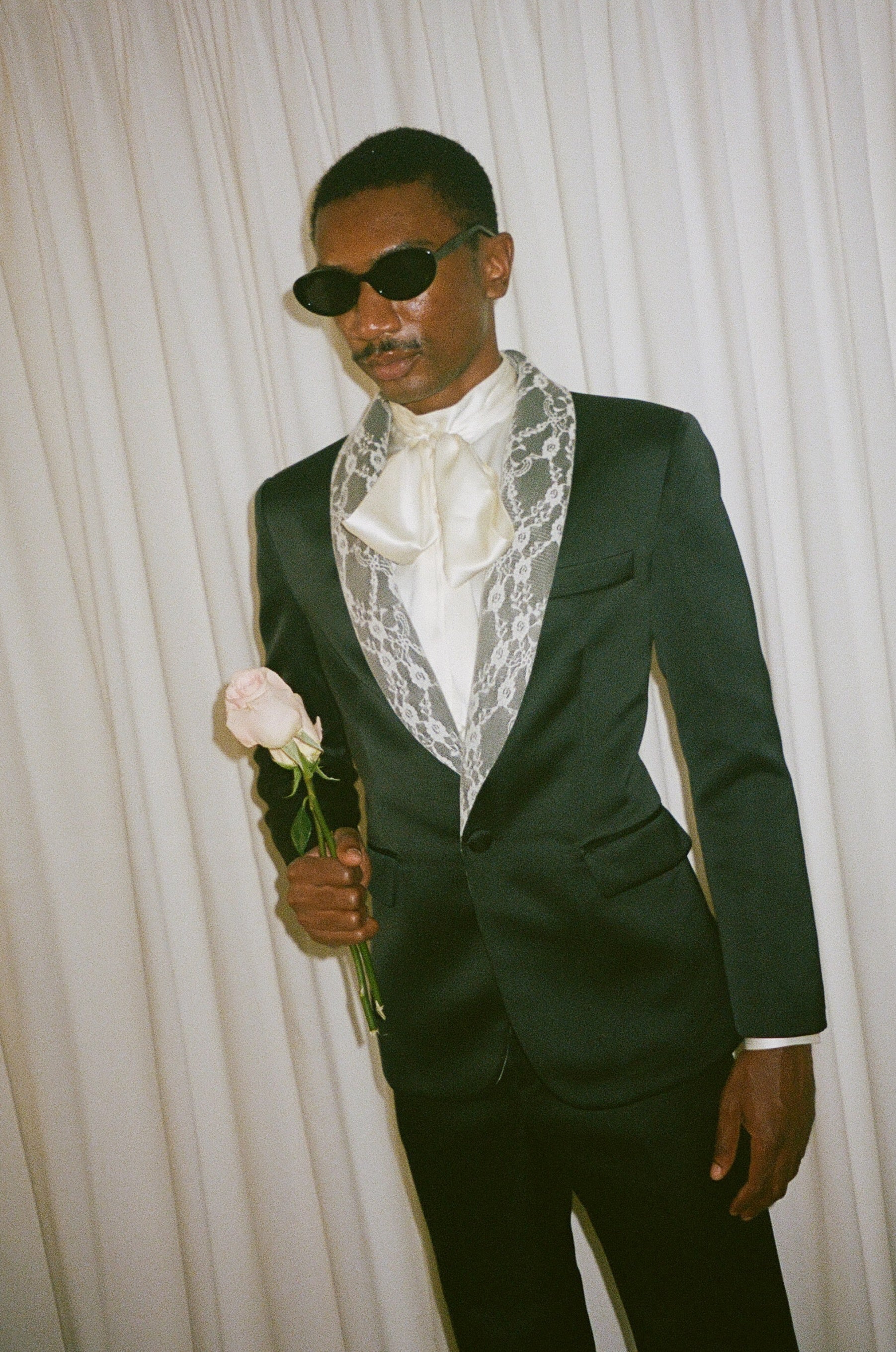 Wesley Lace Lapel Tuxedo Blazer