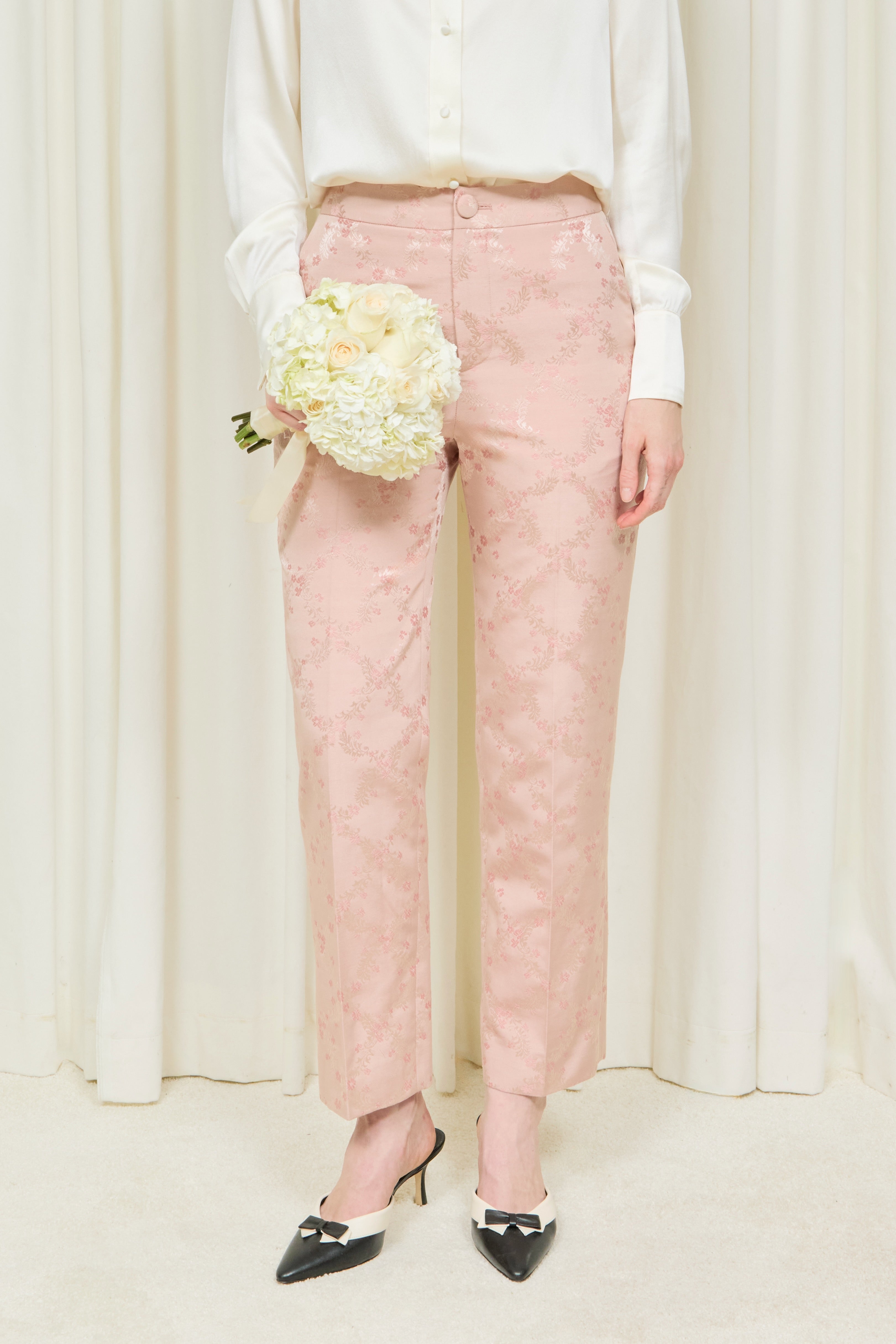 Willie Embroidered Trellis Trouser